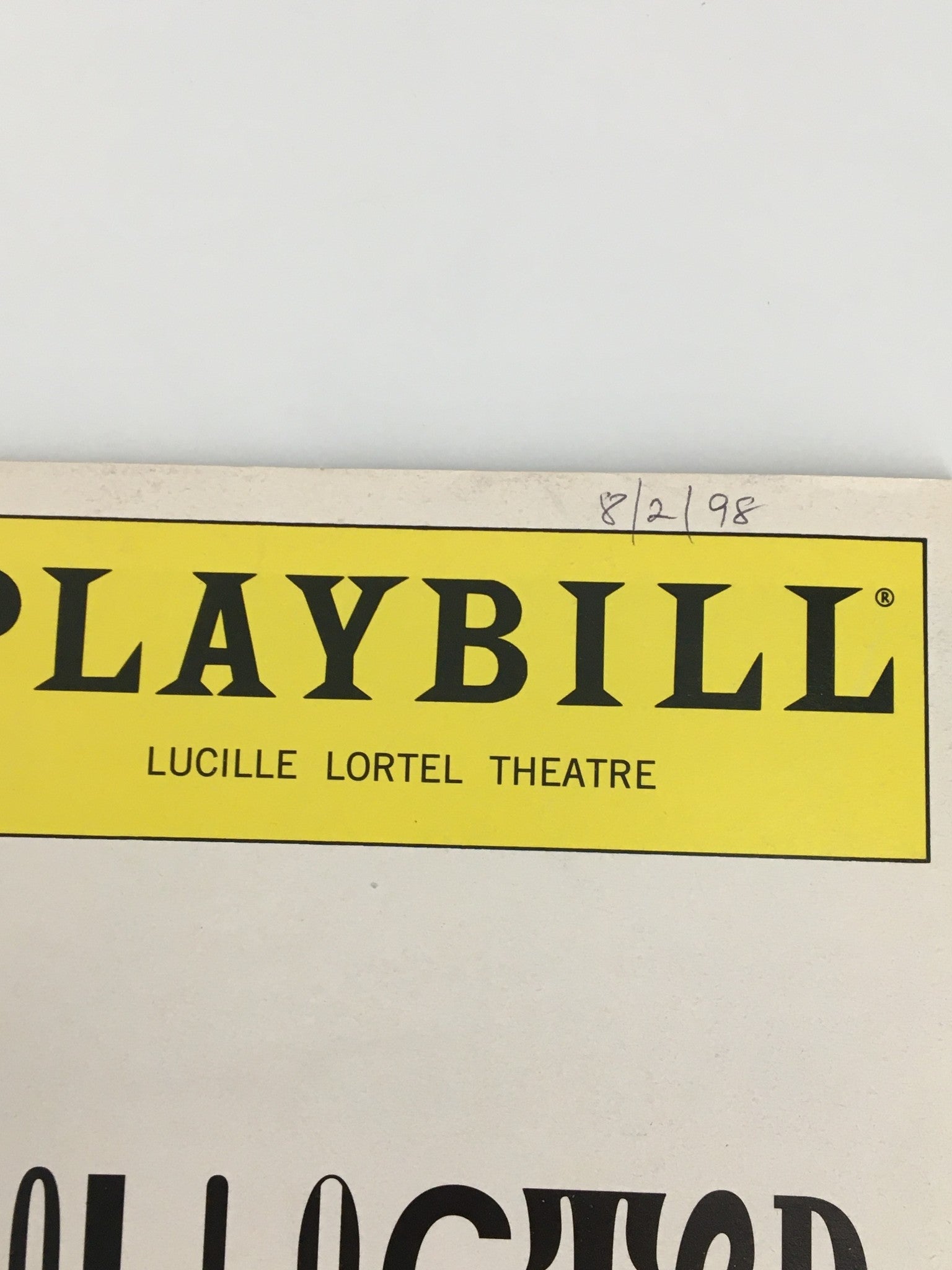 1999 Playbill Lucille Lortel Theatre Uta Hagen in Collected Series