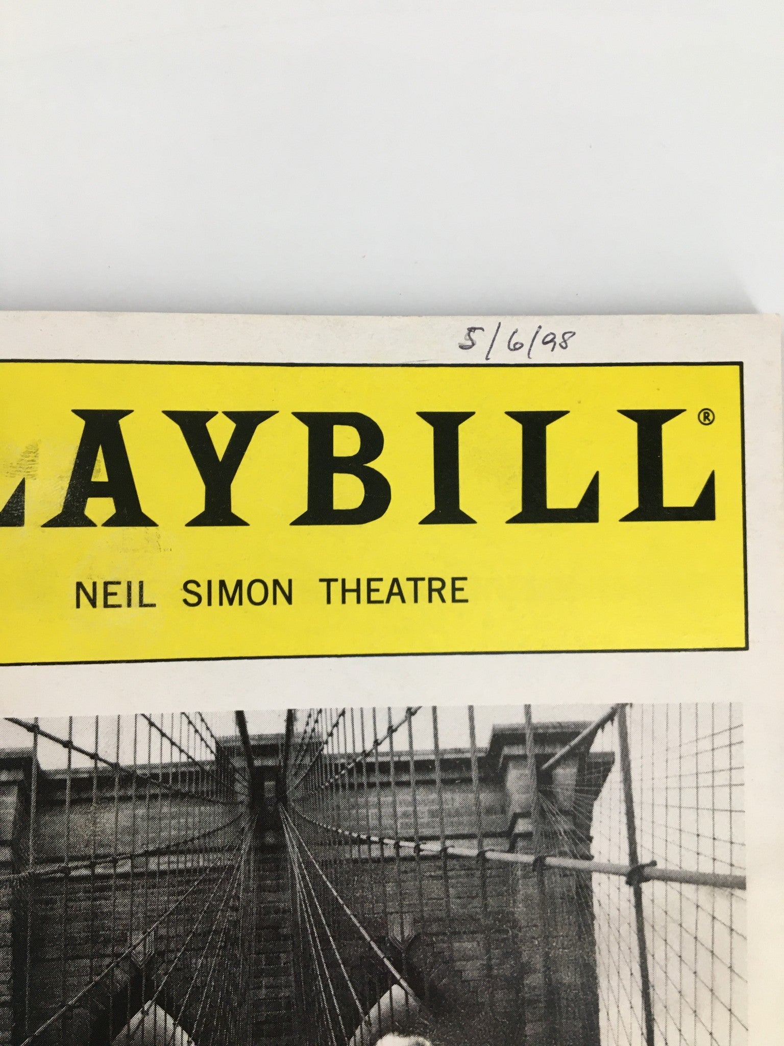 1998 Playbill Neil Simon Theatre Anthony LaPagila in A View From The Bridge