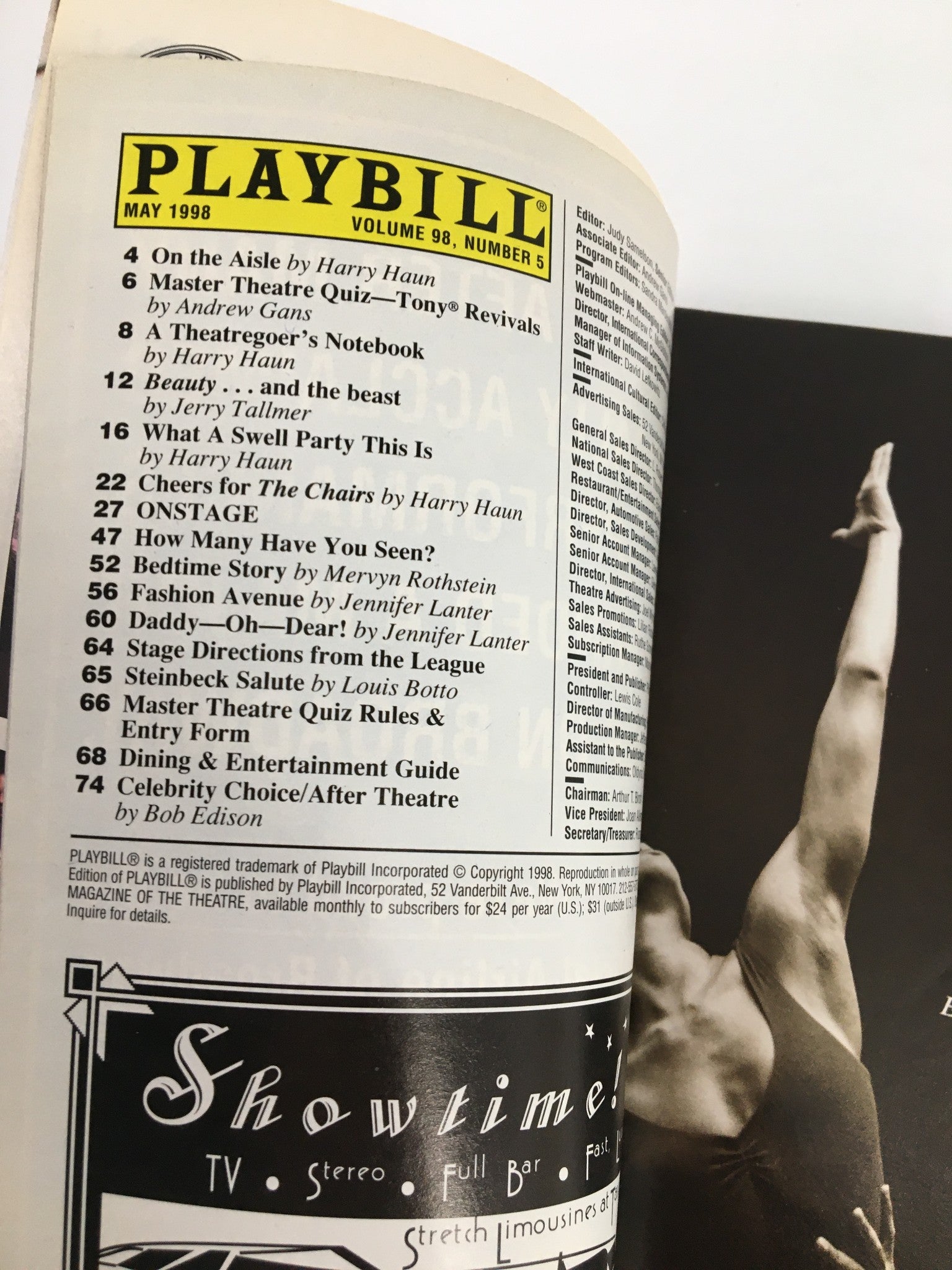 1998 Playbill Neil Simon Theatre Anthony LaPagila in A View From The Bridge