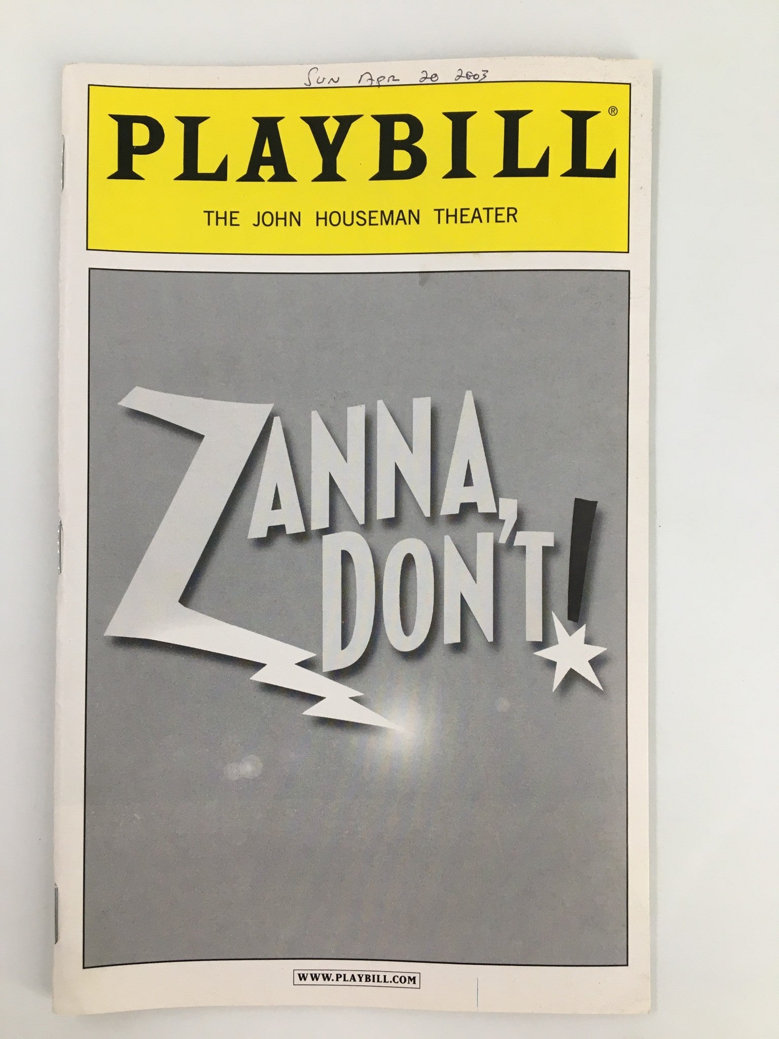 2003 Playbill John Houseman Theater Jai Rodriguez, Anika Larsen in Zanna Don't!