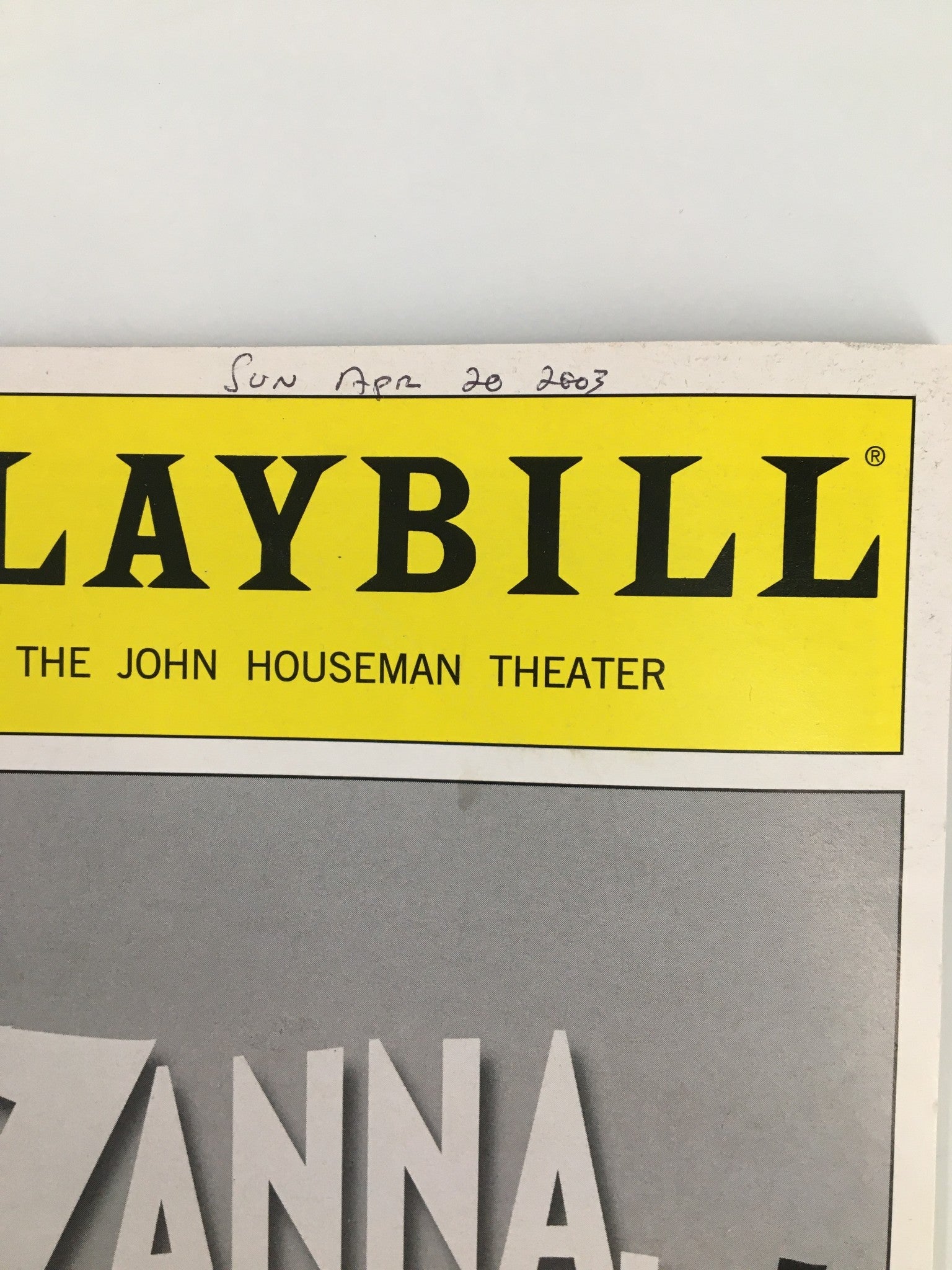 2003 Playbill John Houseman Theater Jai Rodriguez, Anika Larsen in Zanna Don't!