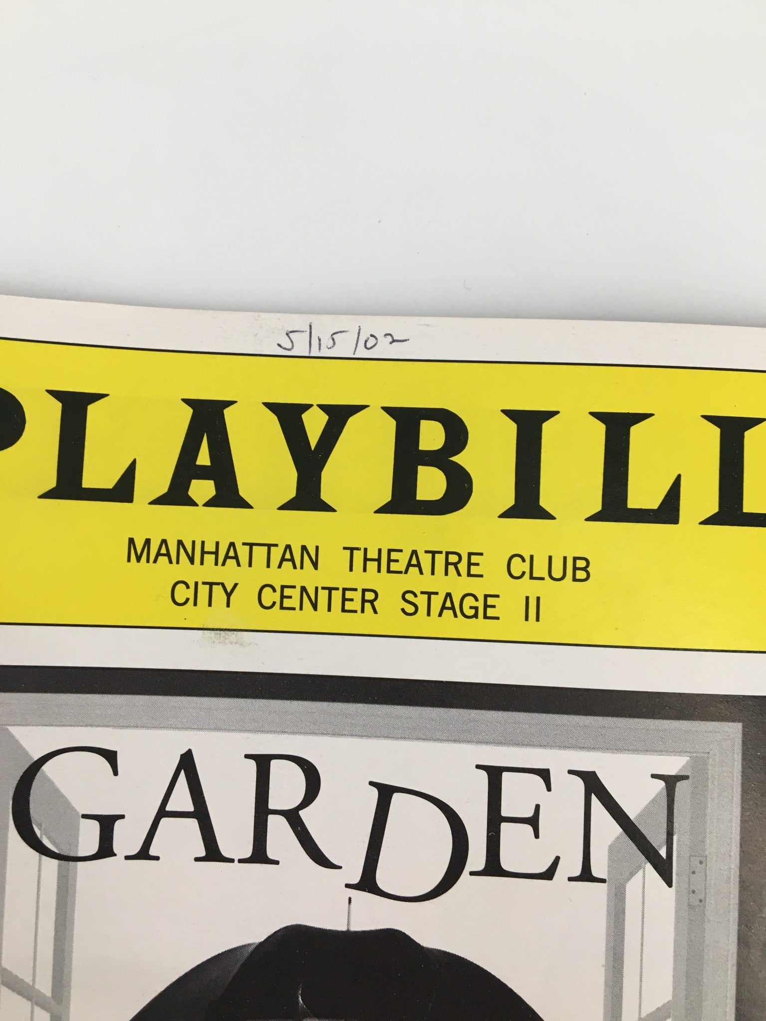 2002 Playbill Manhattan Theatre Club Patricia Conolly, Veanne Cox in Garden