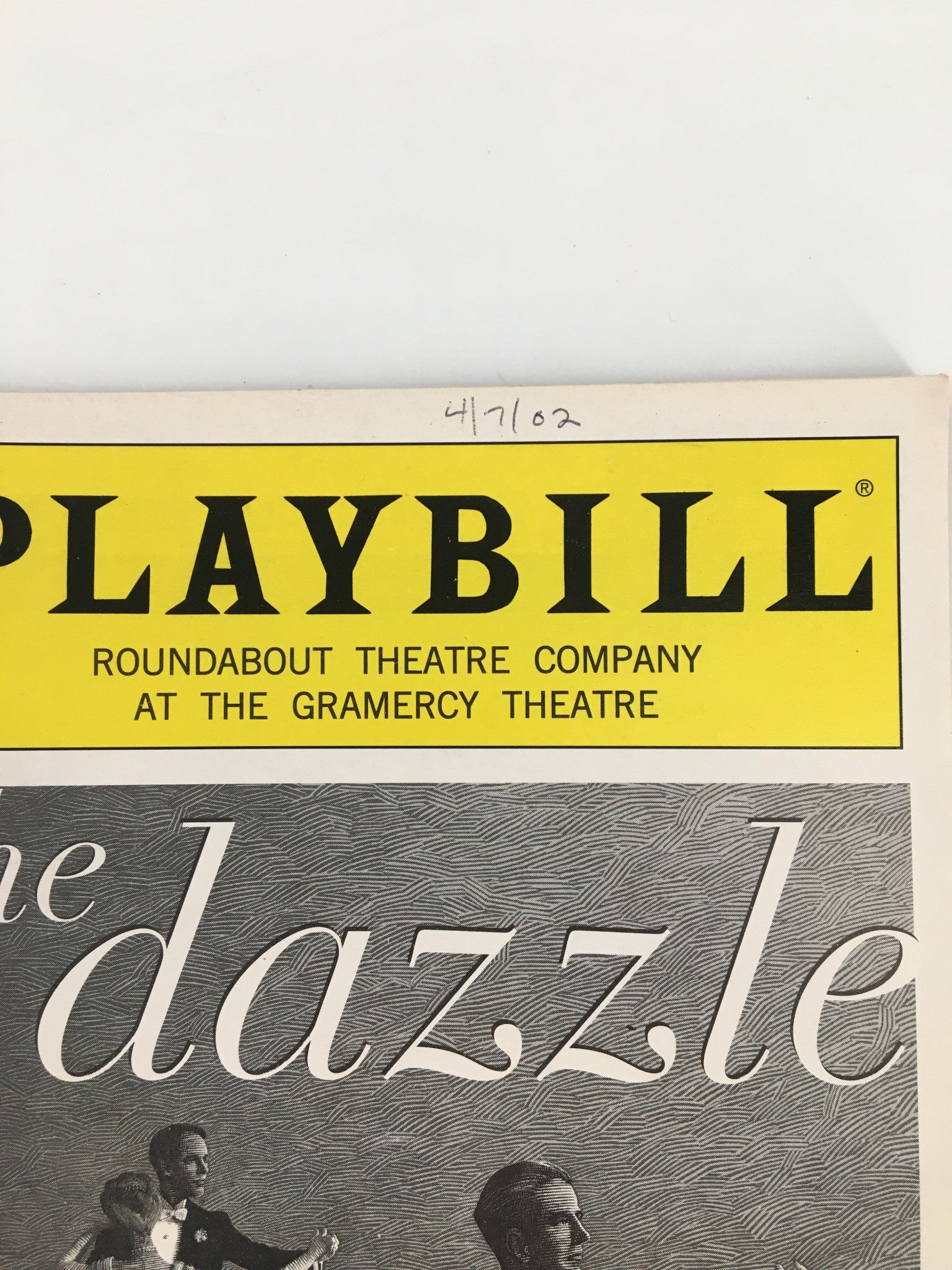 2002 Playbill Gramercy Theatre Peter Frechette, Reg Rogers in The Dazzle