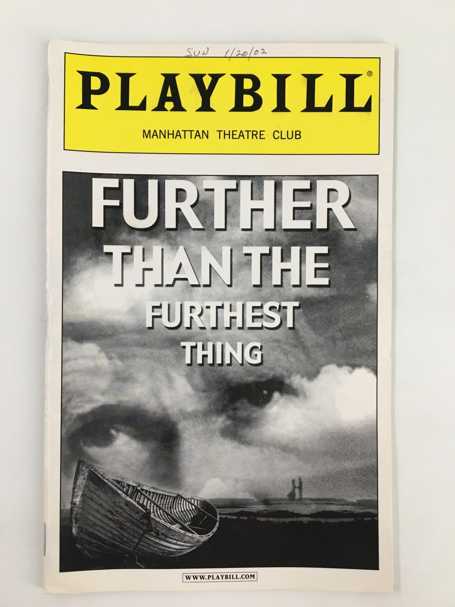 2002 Playbill Manhattan Theatre Club Further Than The Furthest Thing