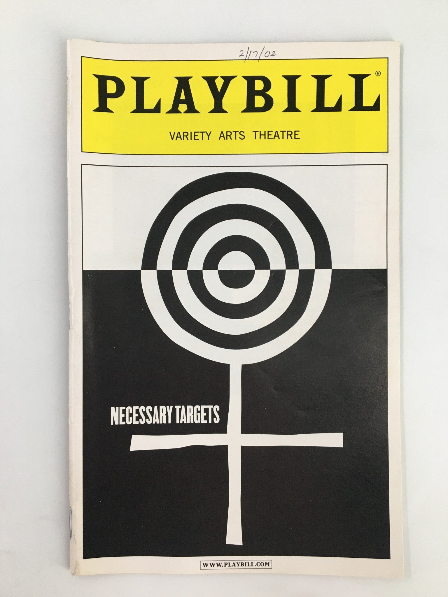 2002 Playbill Variety Arts Theatre Shirley Knight in Necessary Targets