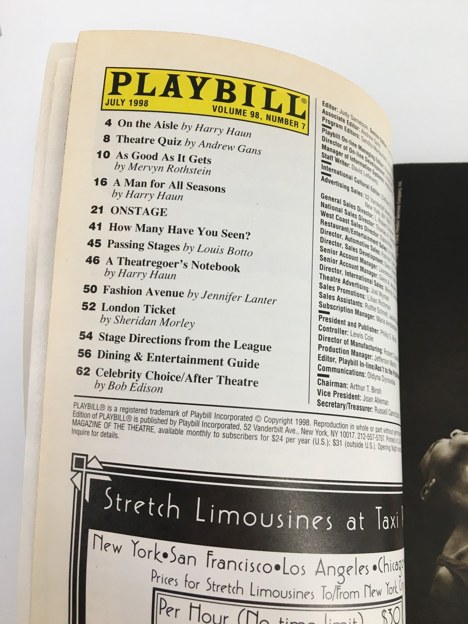 1998 Playbill Marquis Theatre Rolando Sandoval & Beverly Duran in Forever Tango