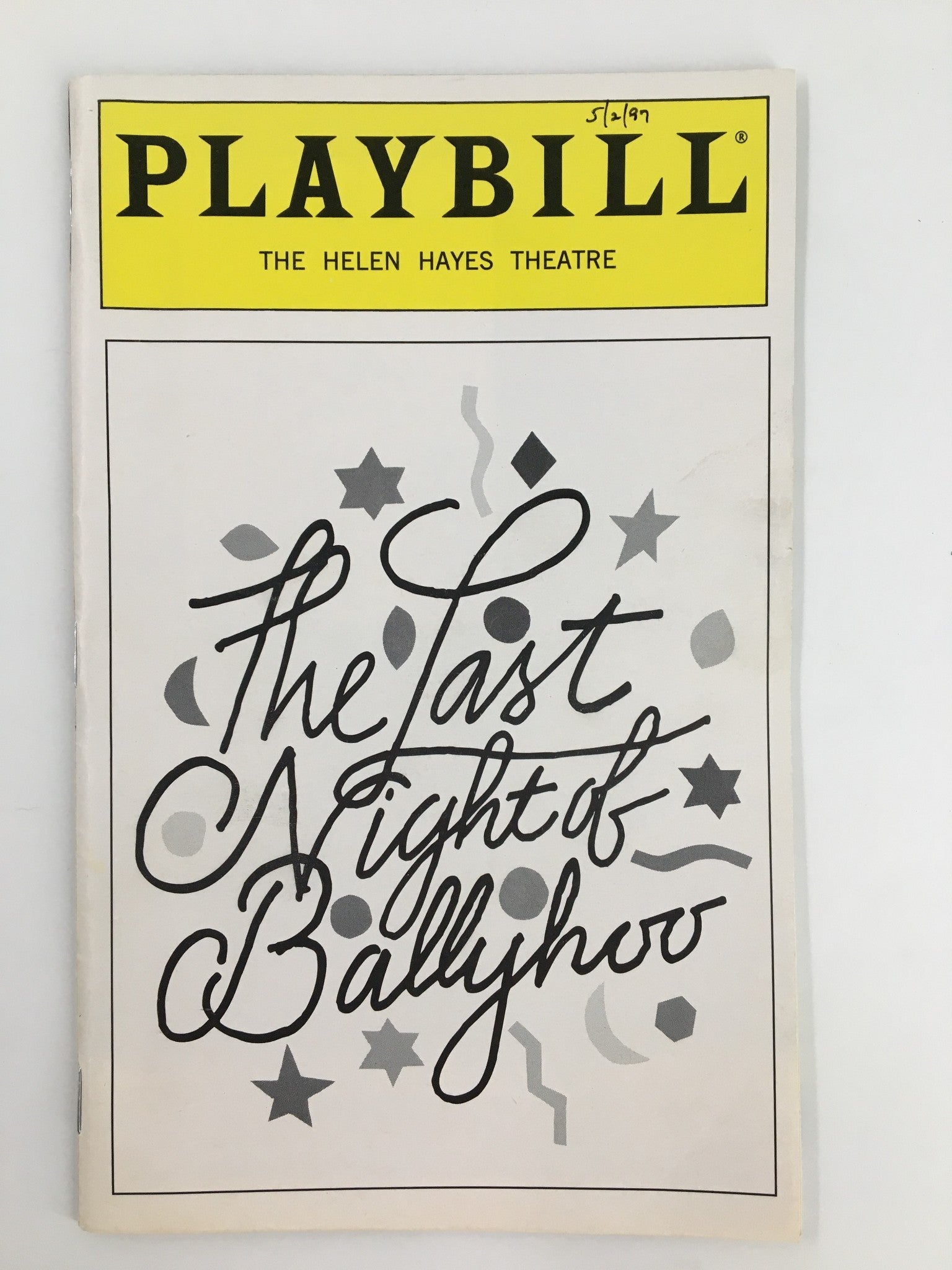 1991 Playbill The Helen Hayes Theatre Paul Rudd in The Last Night of Ballyhoo