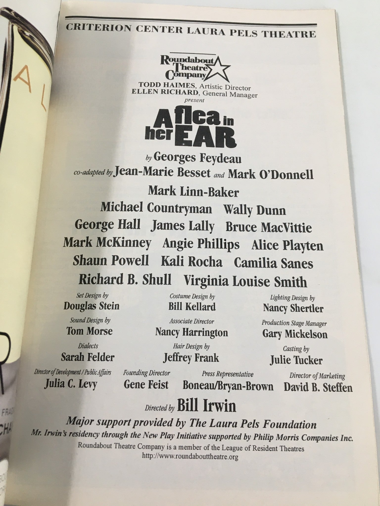 1998 Playbill Laura Pels Theatre Mark Linn-Baker in A Flea in her Ear