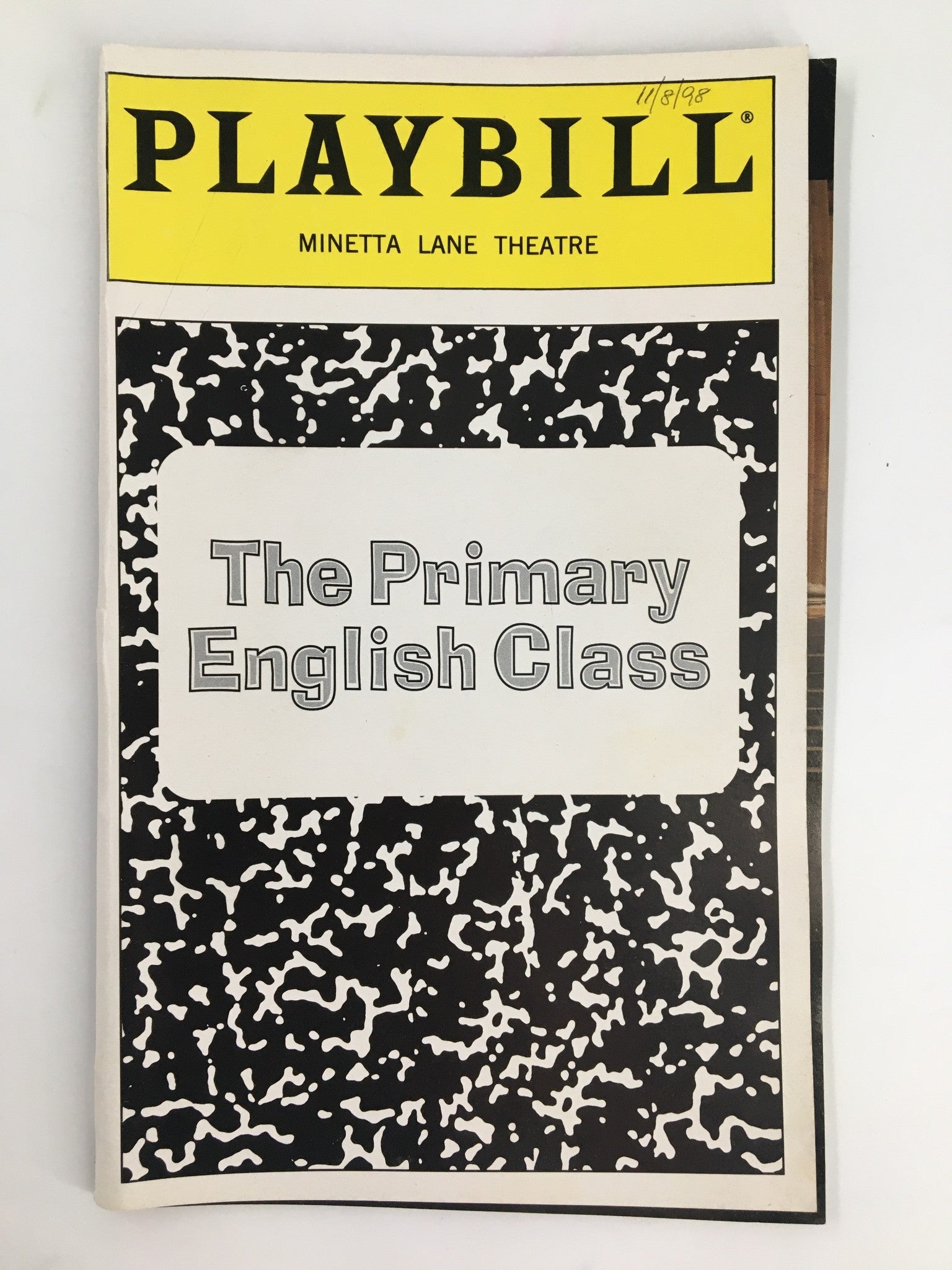 1998 Playbill Minetta Lane Theatre Diane Cheng in The Primary English Class