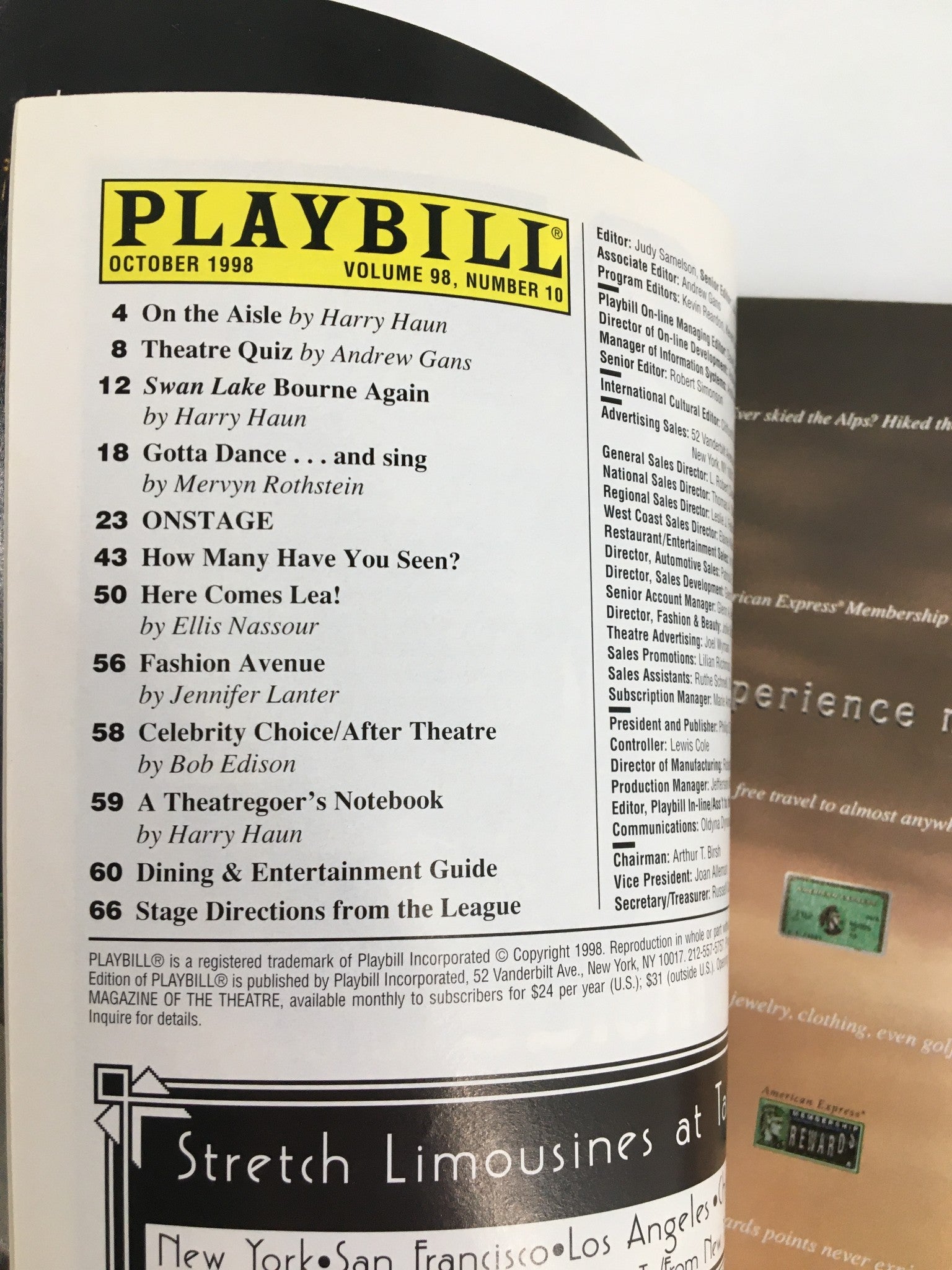 1998 Playbill Minetta Lane Theatre Diane Cheng in The Primary English Class