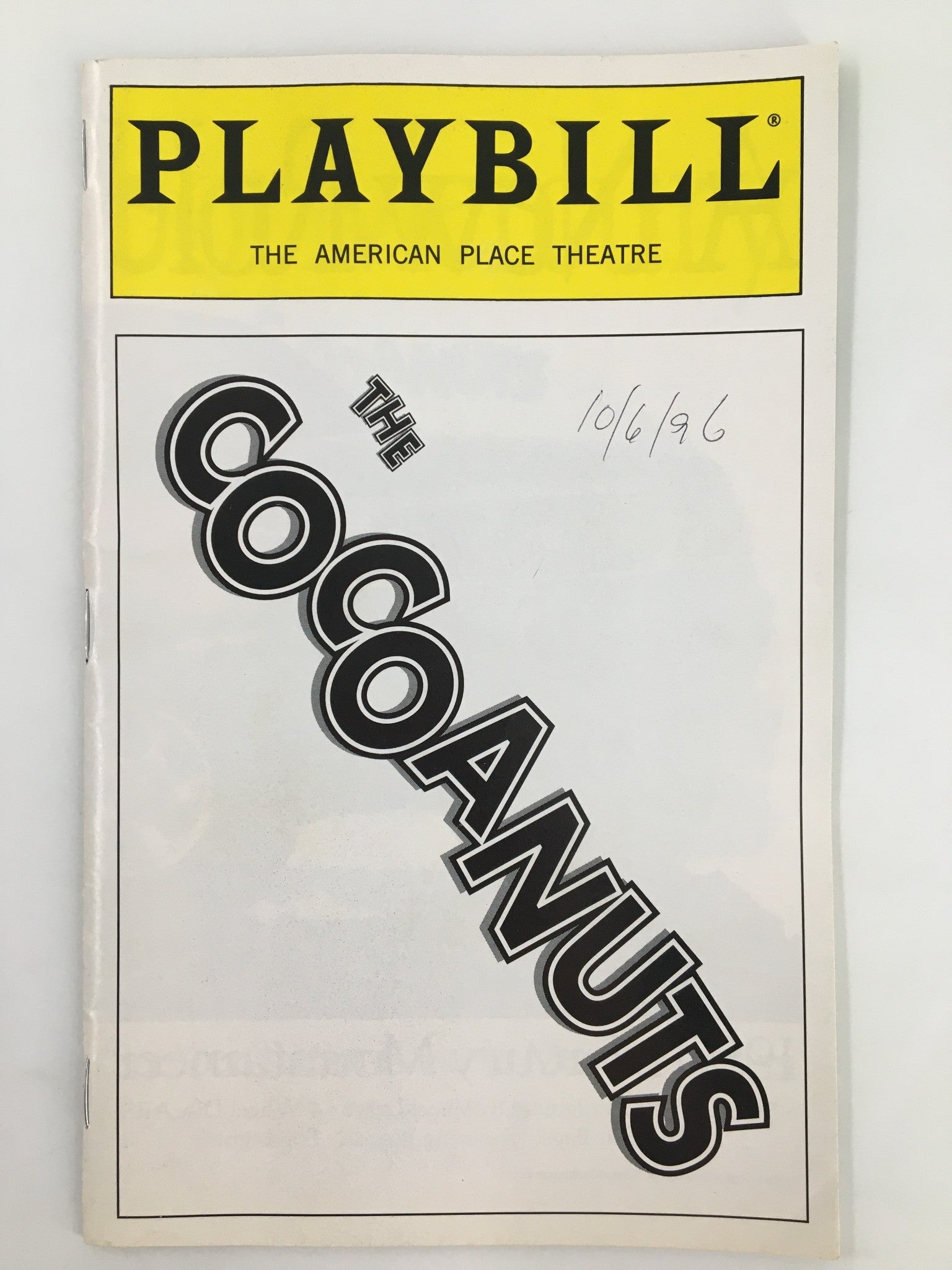 1996 Playbill The American Palace Theatre Michael McGrath in The Cocoanuts