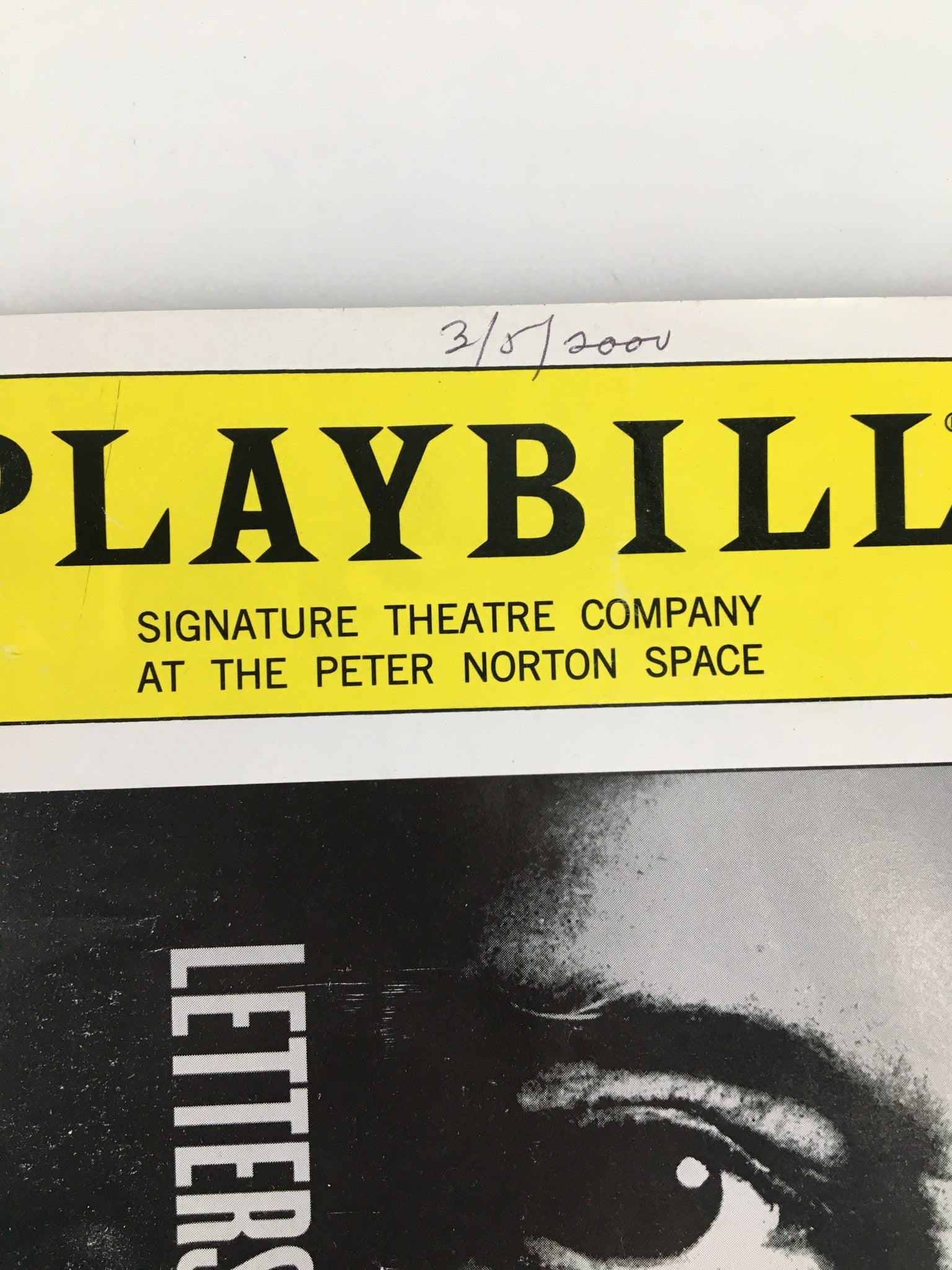 2000 Playbill Signature Theatre Company Chris De Oni in Letters from Cuba