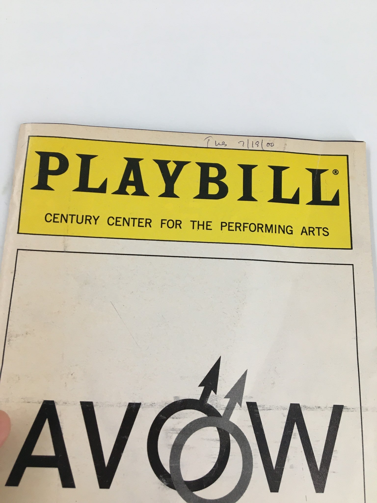 2000 Playbill Century Center for the Performing Arts Jane Powell in Avow