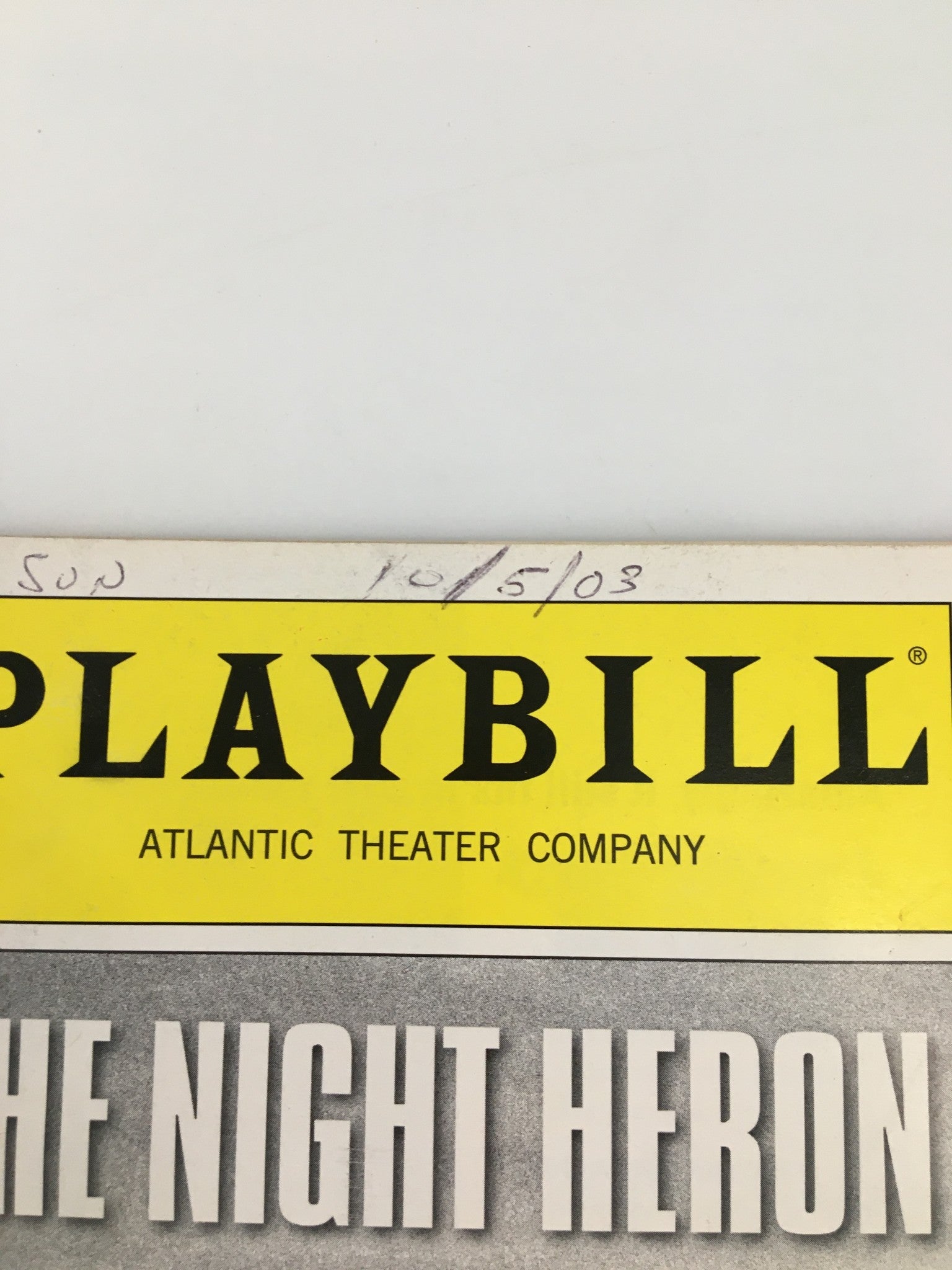 2003 Playbill Atlantic Theater Company Chris Bauer in The Night Heron