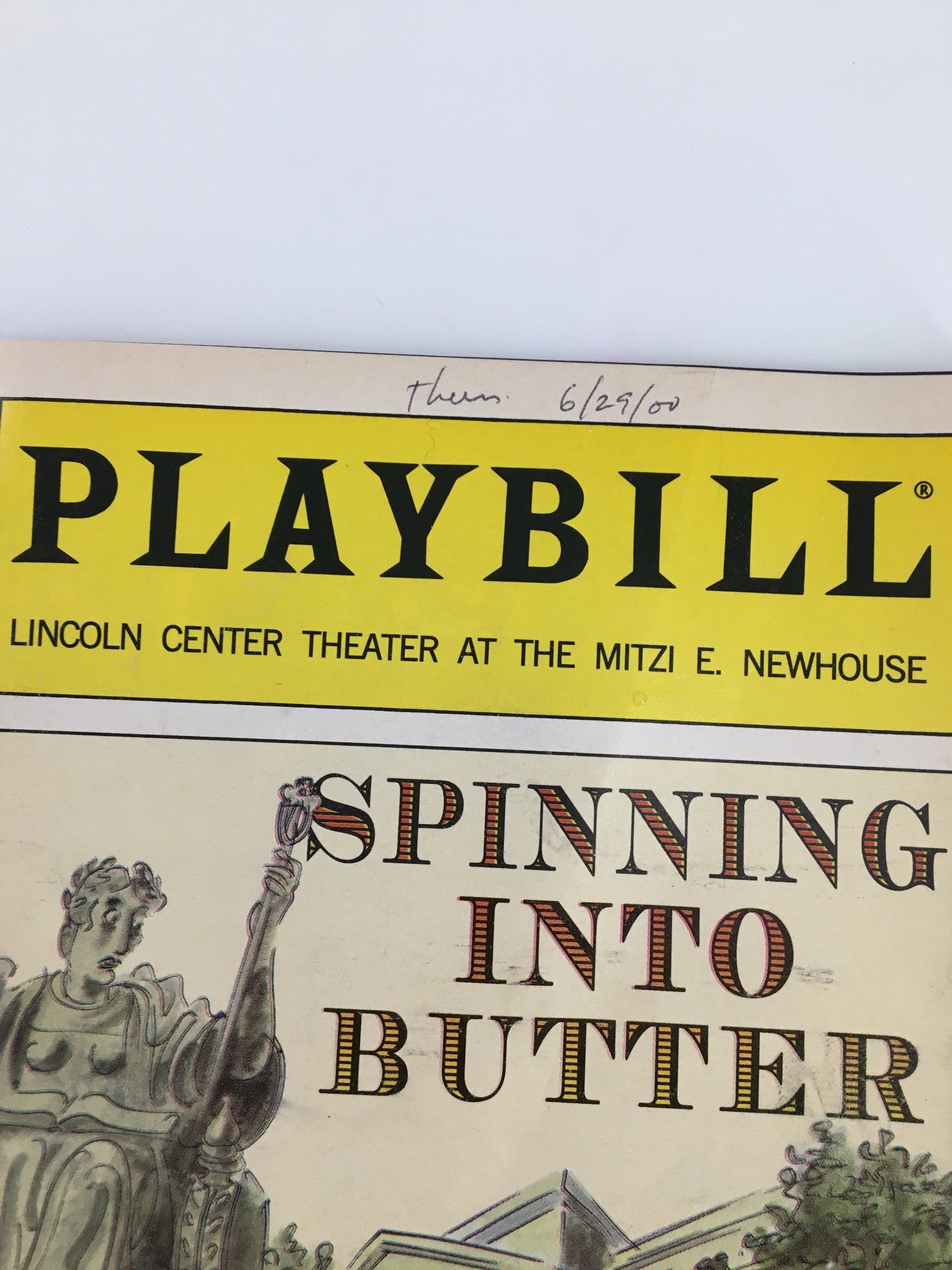 2000 Playbill Lincoln Center Theater Hope Davis in Spinning Into Butter