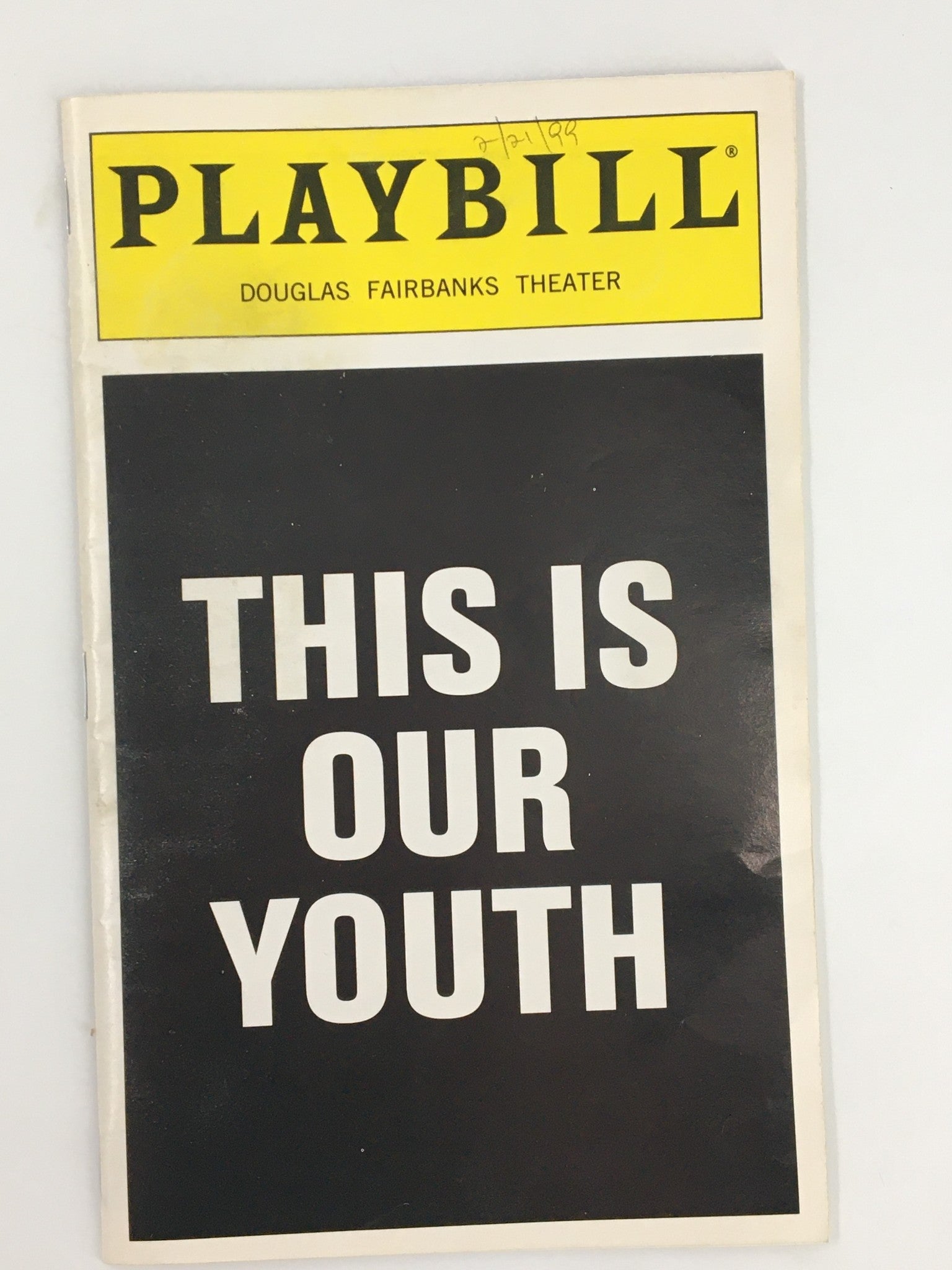 1999 Playbill Douglas Fairbanks Theater Mark Rosenthal in This Is Our Youth