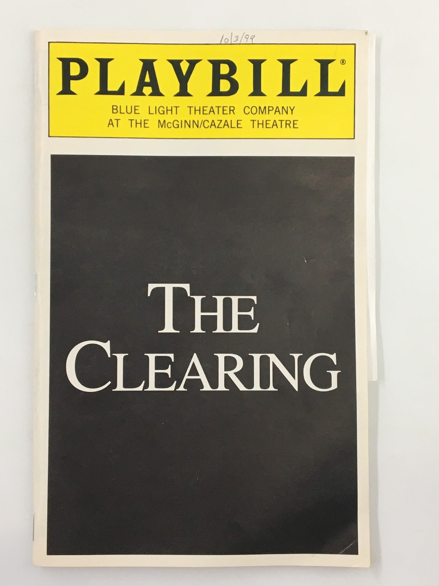 1999 Playbill The McGinn/Cazale Theatre Alyssa Breshahan in The Clearing