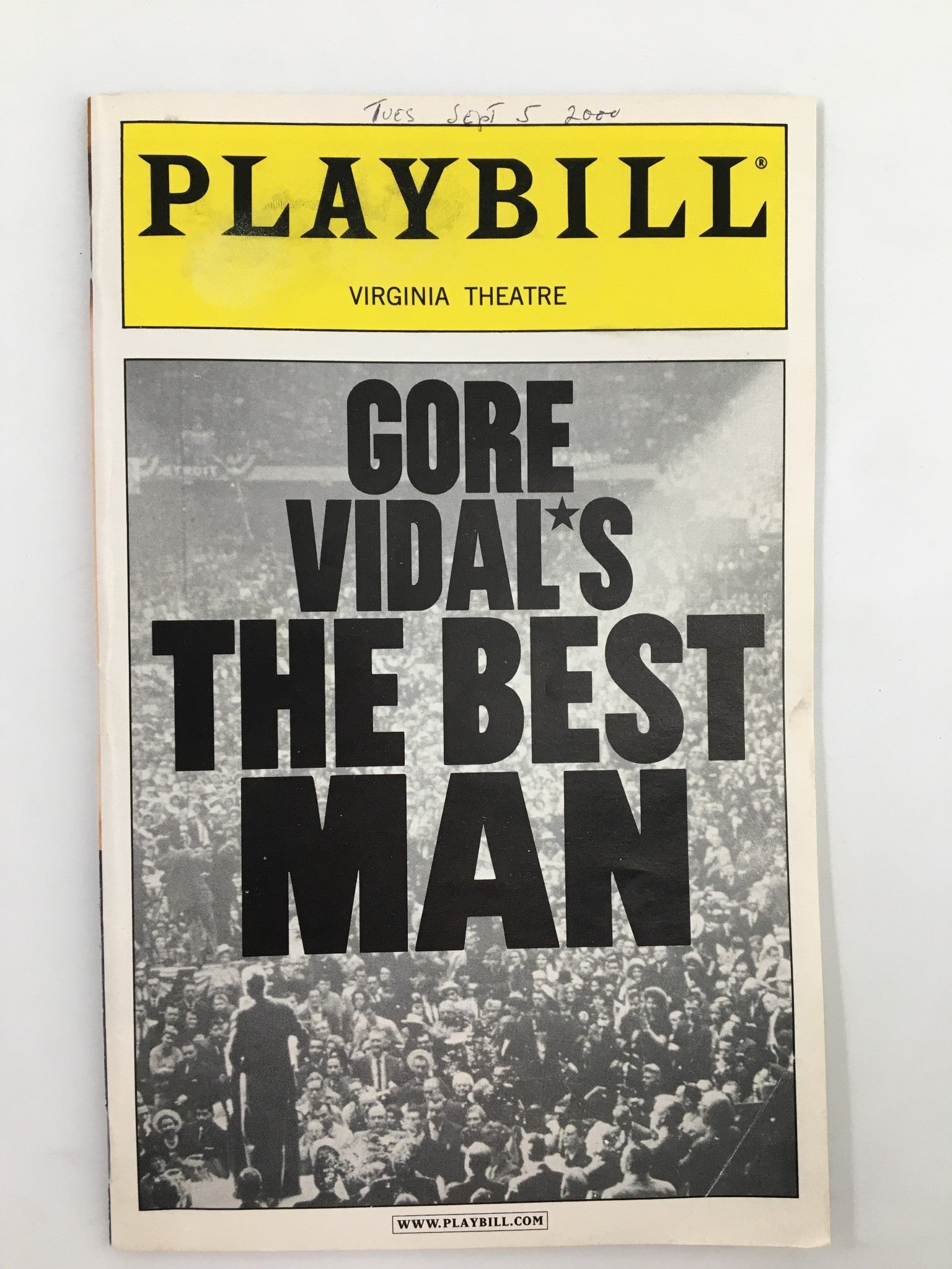 2000 Playbill Virginia Theatre Charles Duning in Gore Vida's The Best Man