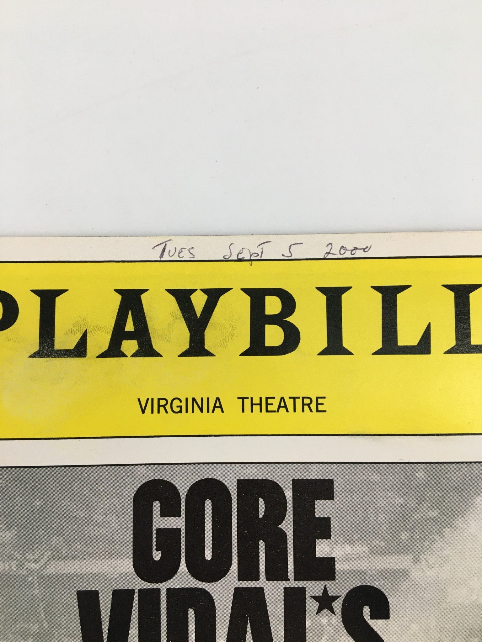 2000 Playbill Virginia Theatre Charles Duning in Gore Vida's The Best Man