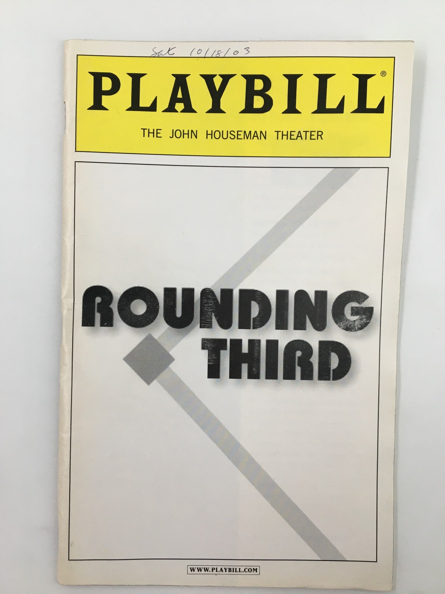 2003 Playbill John Houseman Theater Matthew Arkin in Rounding Third