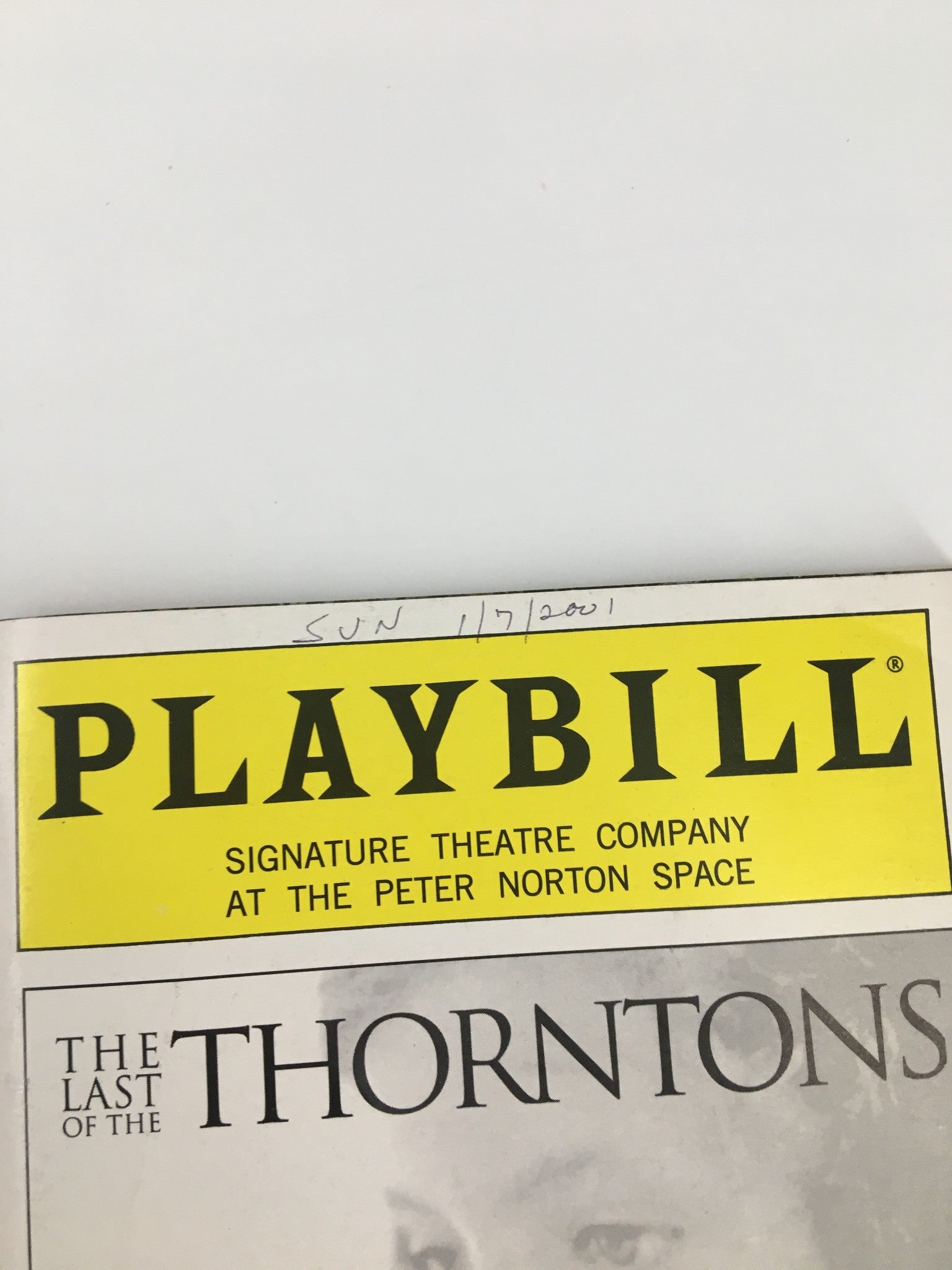 2000 Playbill The Peter Norton Space Mason Adams in The Last of the Thorntons