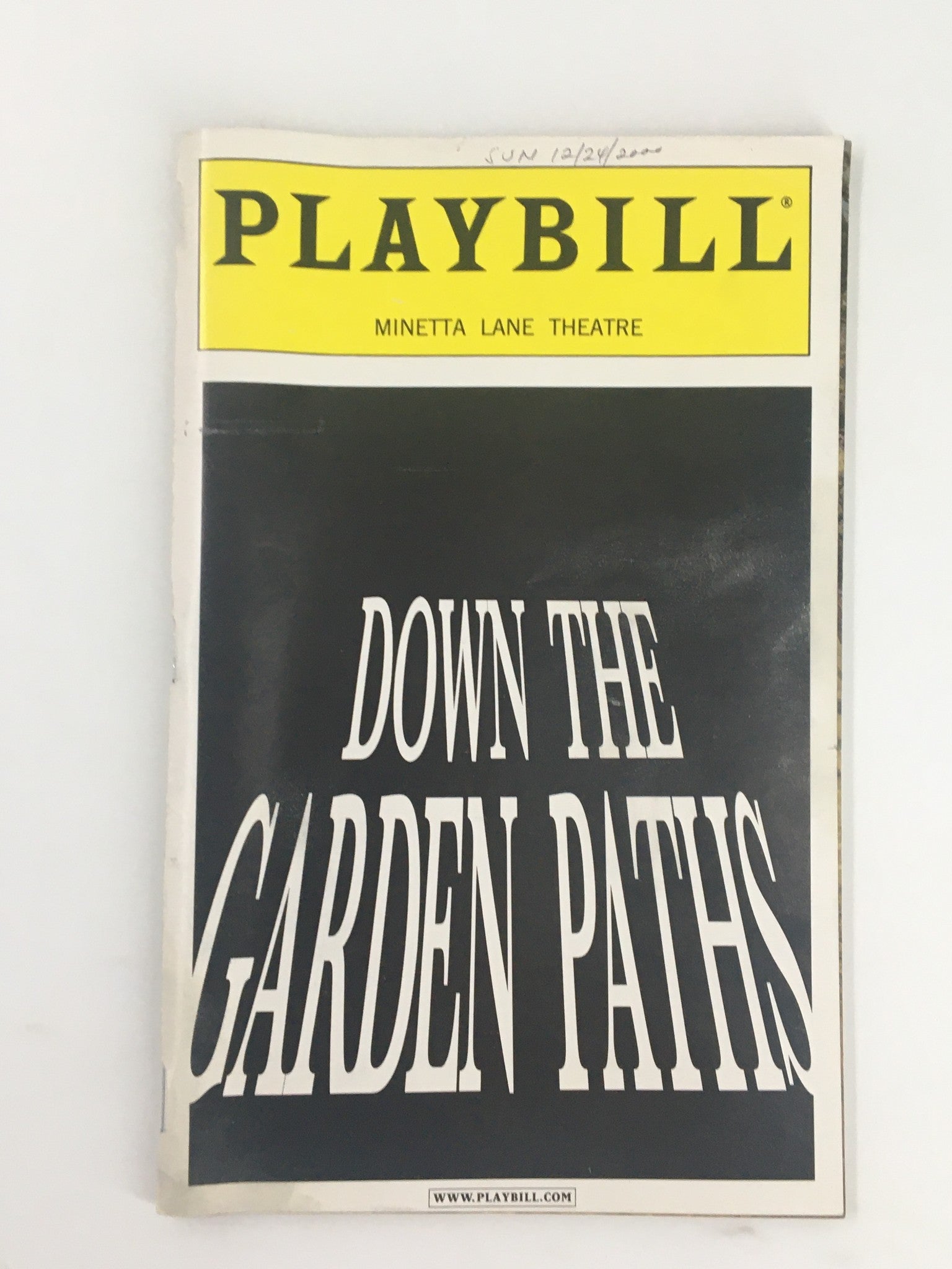 2000 Playbill Minetta Lane Theatre Eli Wallach in Down The Garden Paths