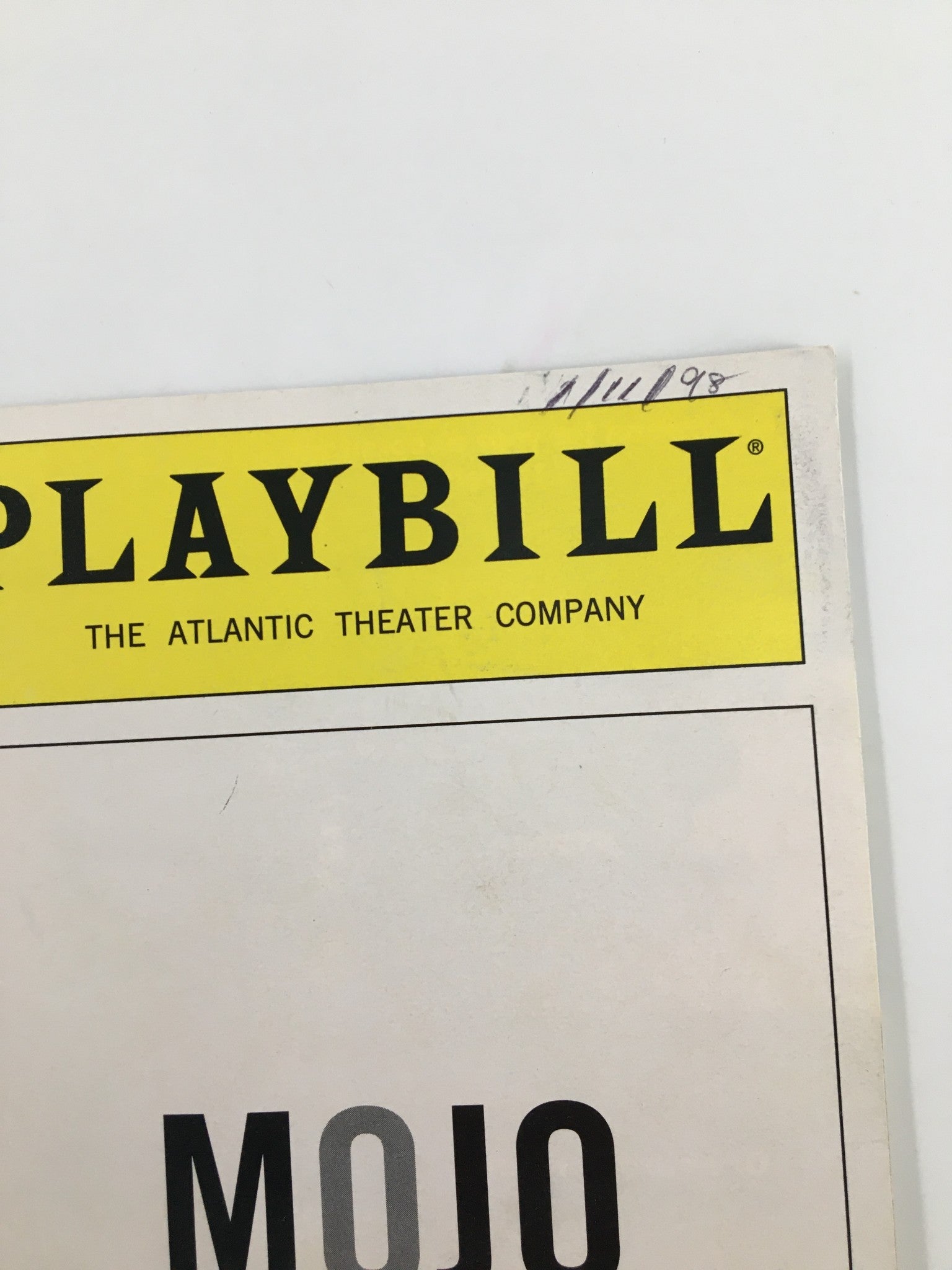 1998 Playbill Atlantic Theater Company Chris Bauer, Jordan Lage in Mojo