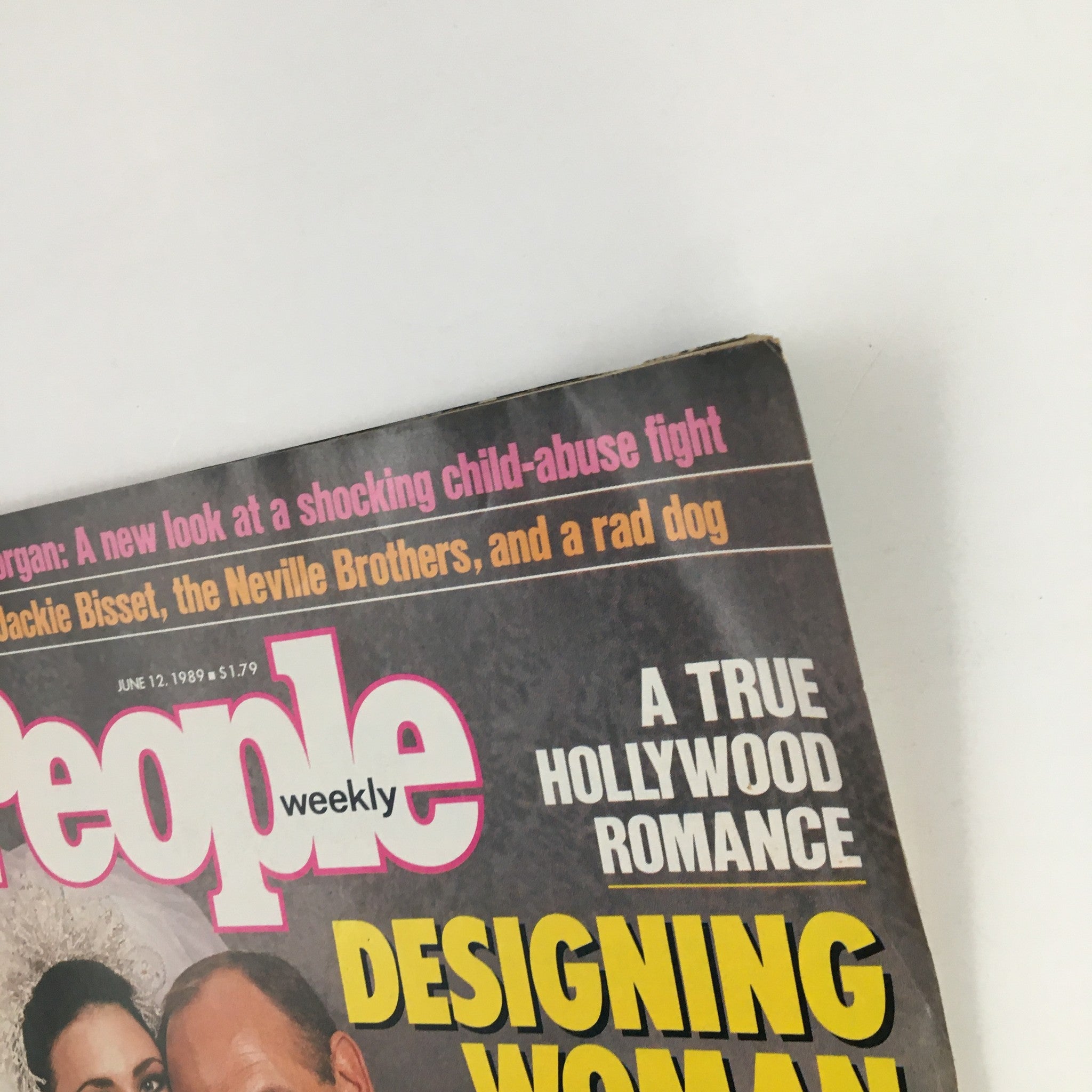 Close-up view of the People Weekly Magazine title and header from June 12, 1989, highlighting the wedding of Delta Burke and Gerald McRaney.