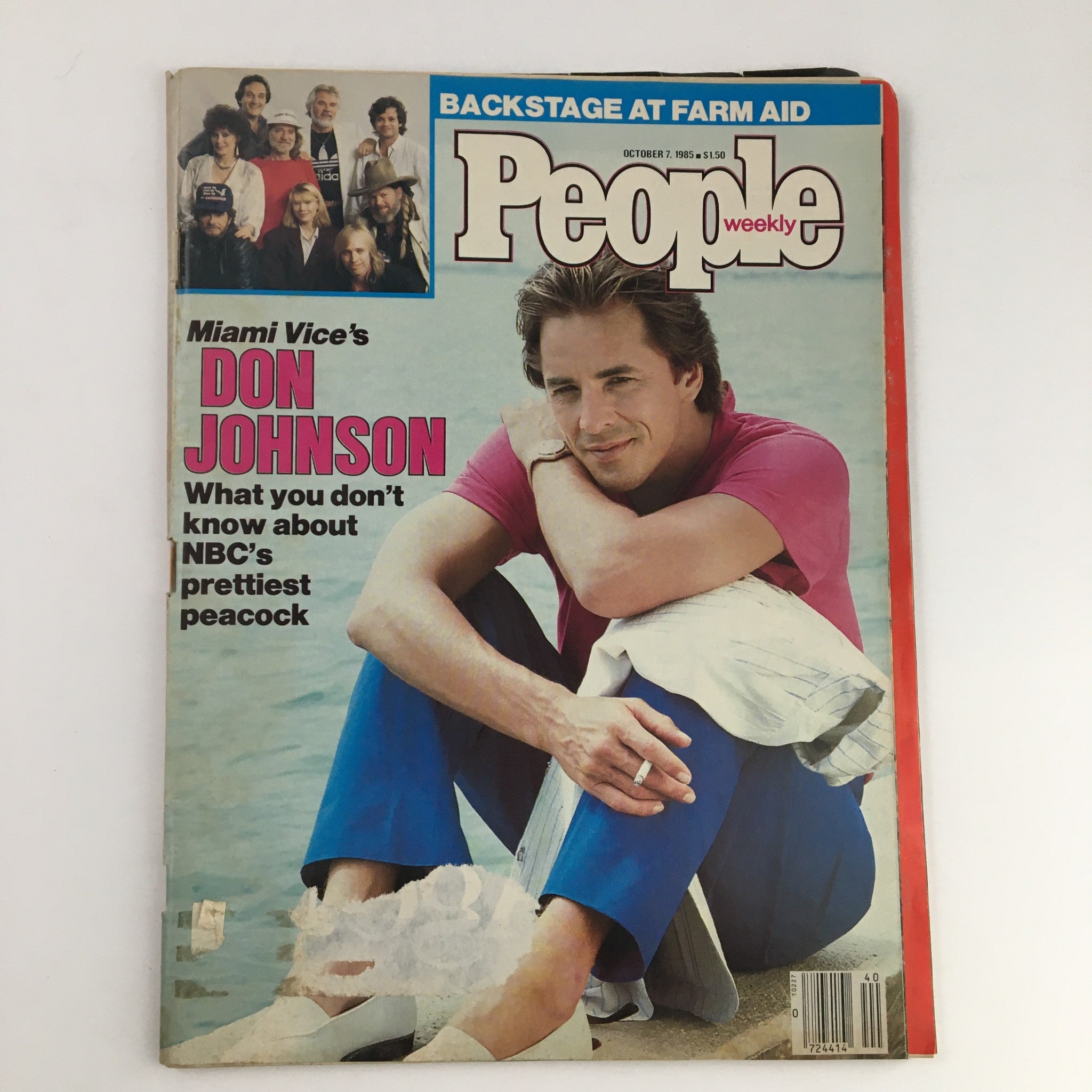 People Weekly Magazine October 7 1985 Miami Vice's Don Johnson and Farm Aid