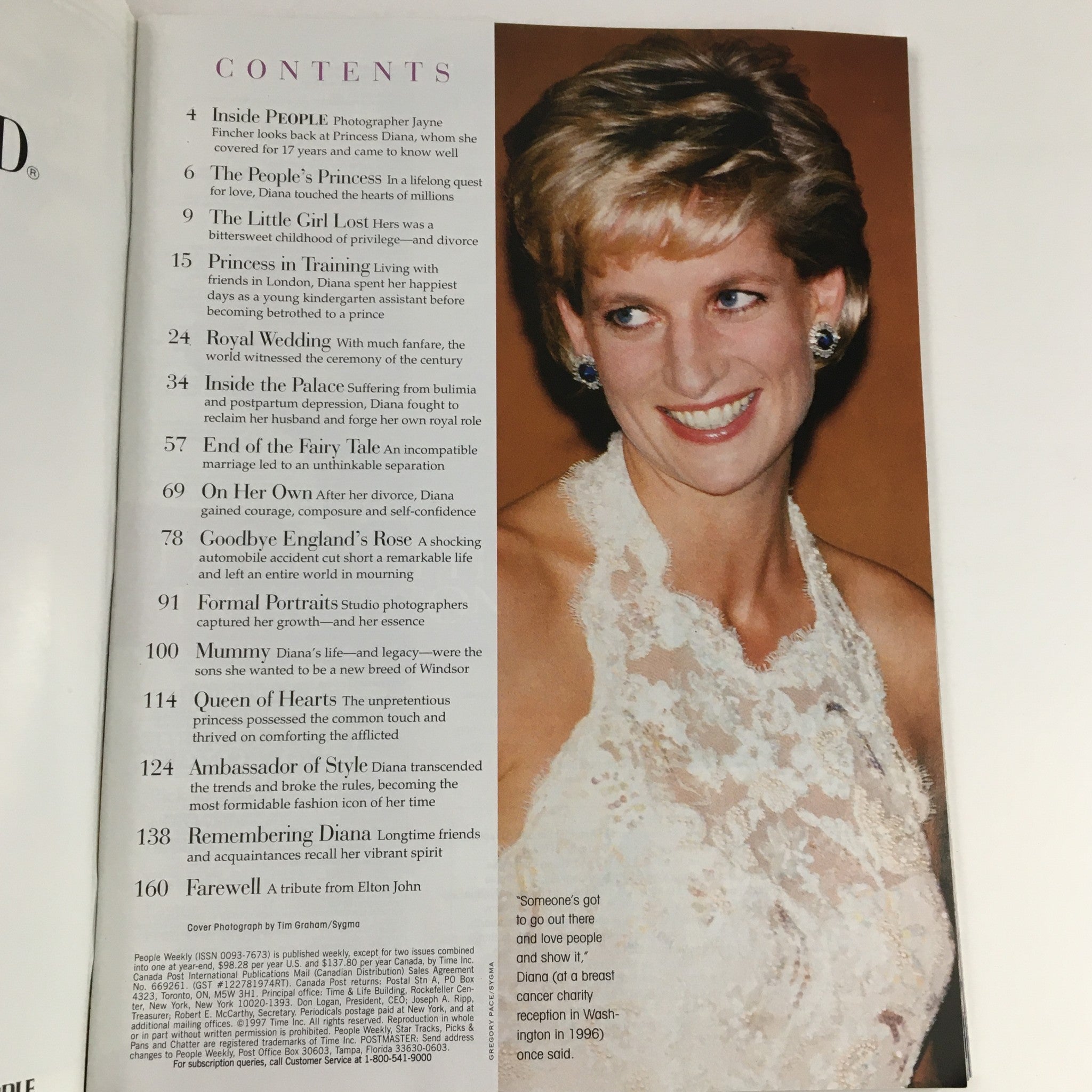 People Weekly Magazine Fall 1997 Diana, Princess of Wales 1961-1997 No Label VG