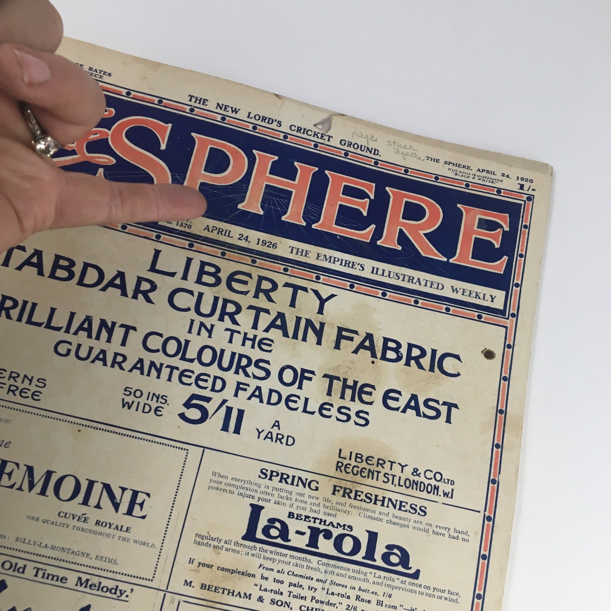 The Sphere Newspaper April 24 1926 The Duke & Duchess of York Birth of Daughter