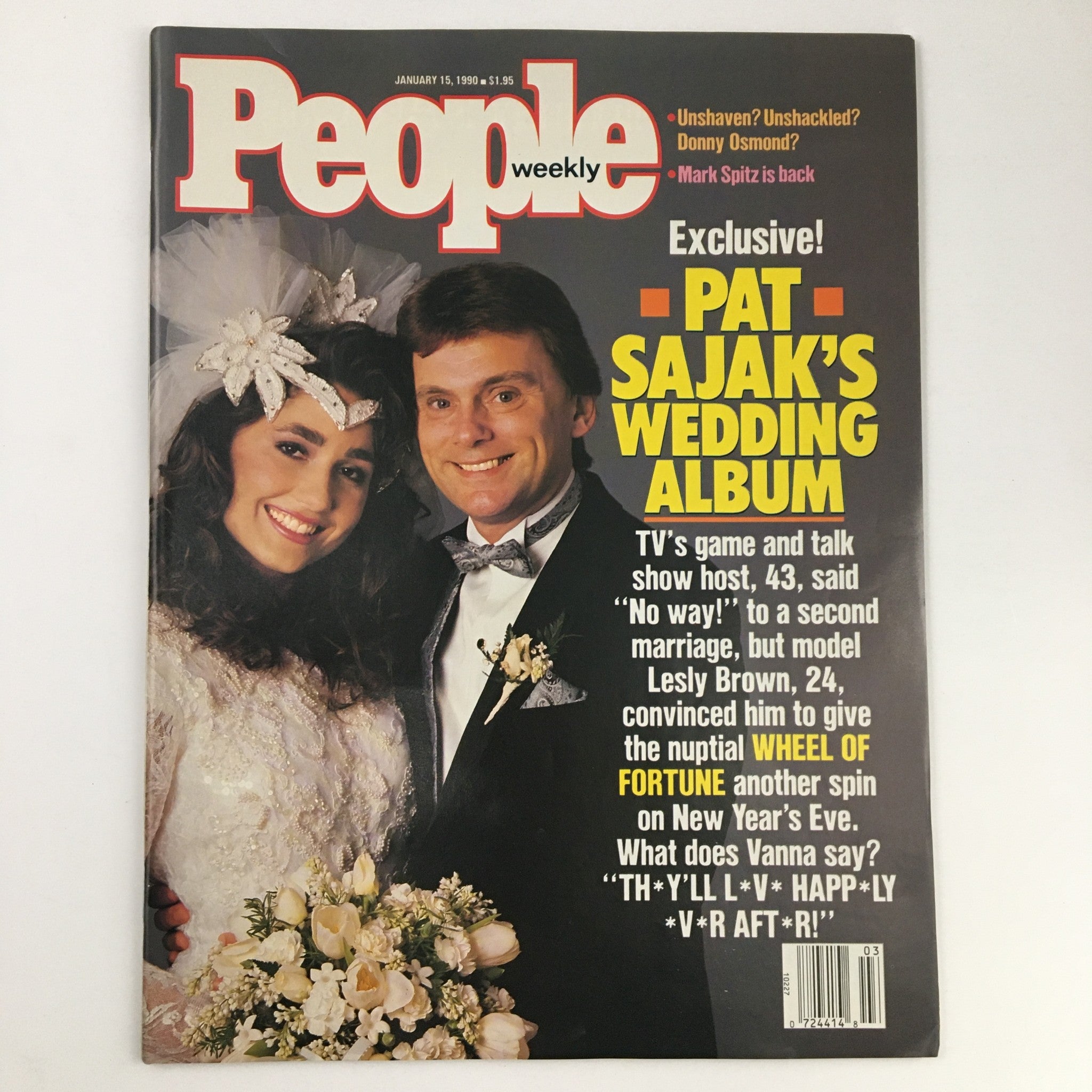 People Weekly Magazine January 15 1990 Pat Sajak & Lesly Brown Wedding No Label