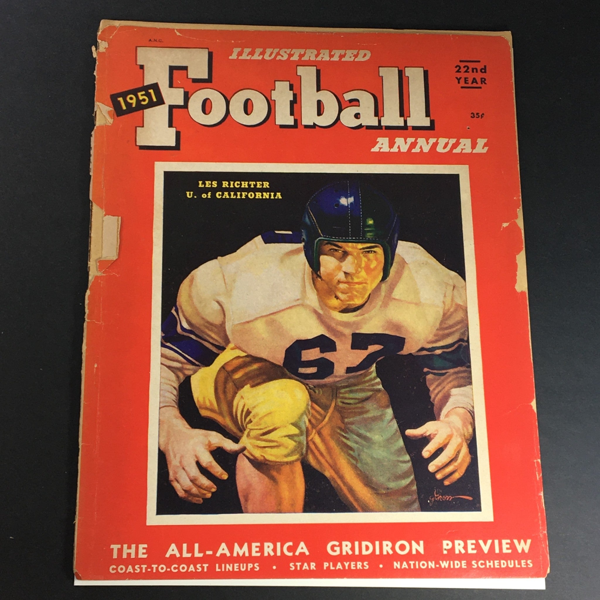 VTG Illustrated Football Annual Magazine 1951 - Les Richter U. of California