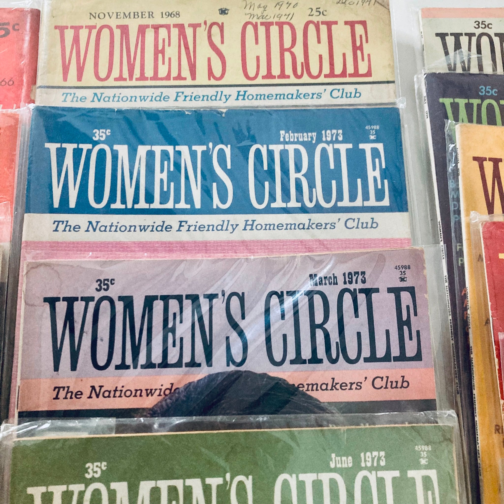 Lot of 28 1960s 1970s Women's Circle Friendly Homemakers' Club Magazine