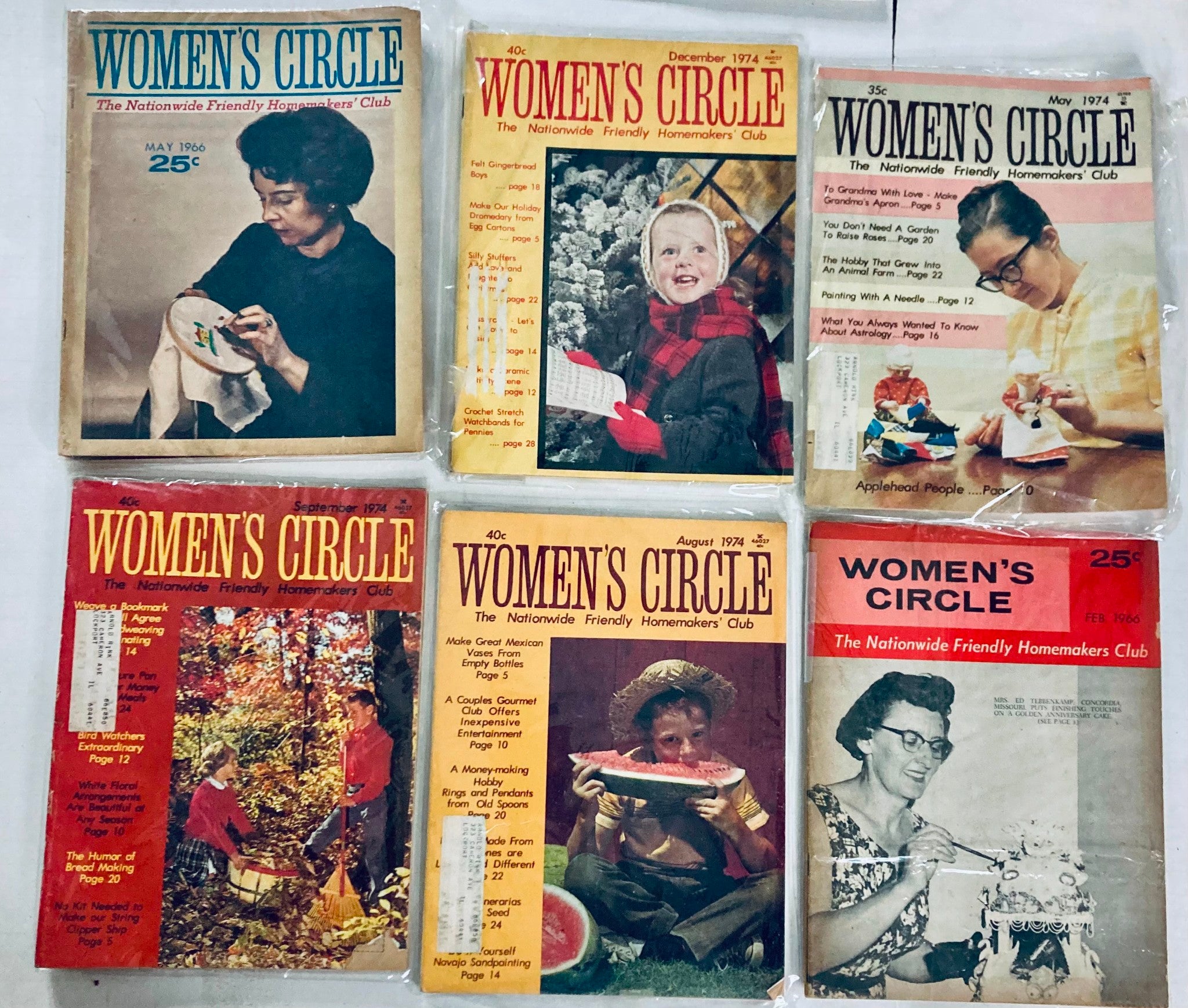 Lot of 27 1960s 1970s Women's Circle Friendly Homemakers' Club Magazine