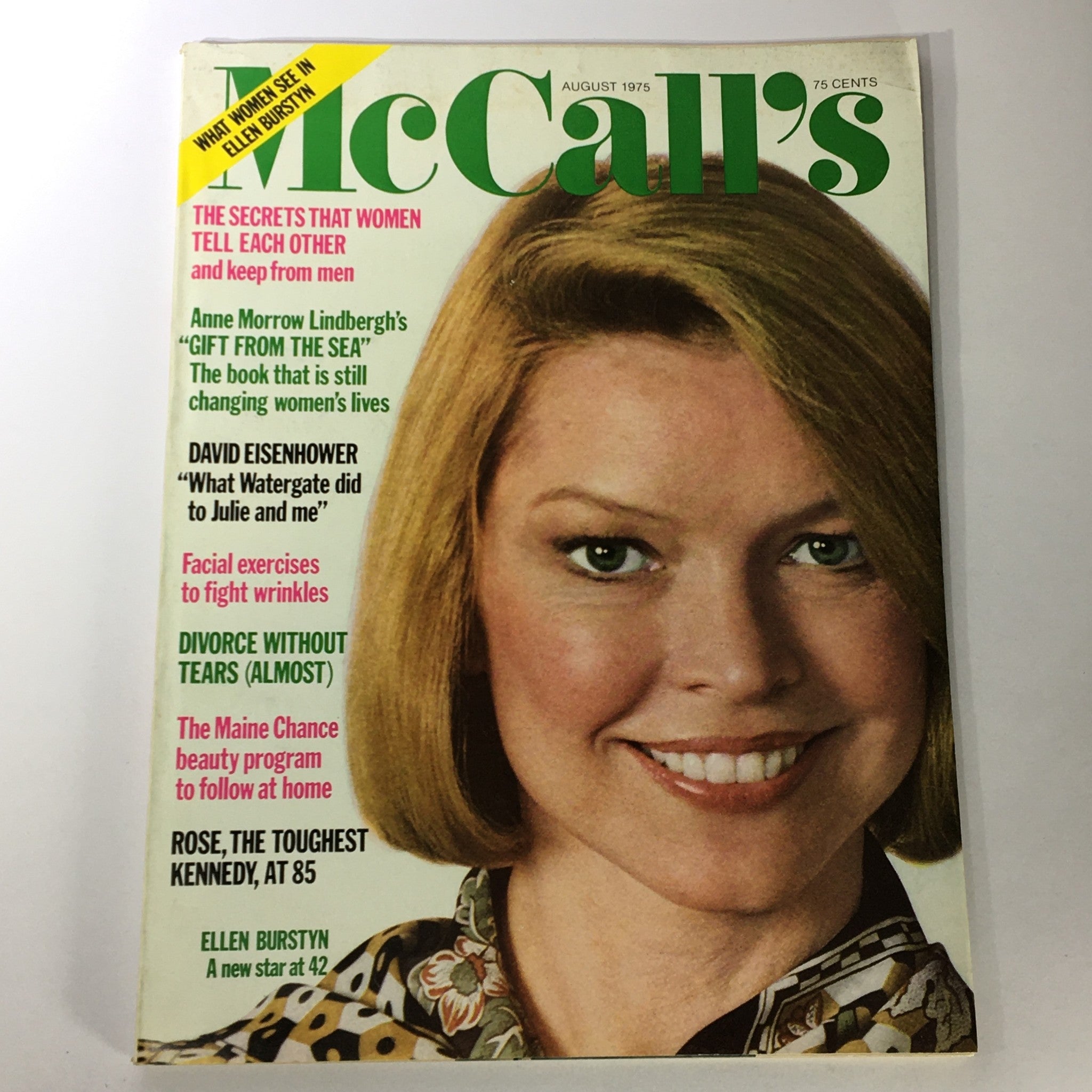 VTG McCall's Magazine August 1975 Ellen Burstyn, David Eisenhower, Newsstand