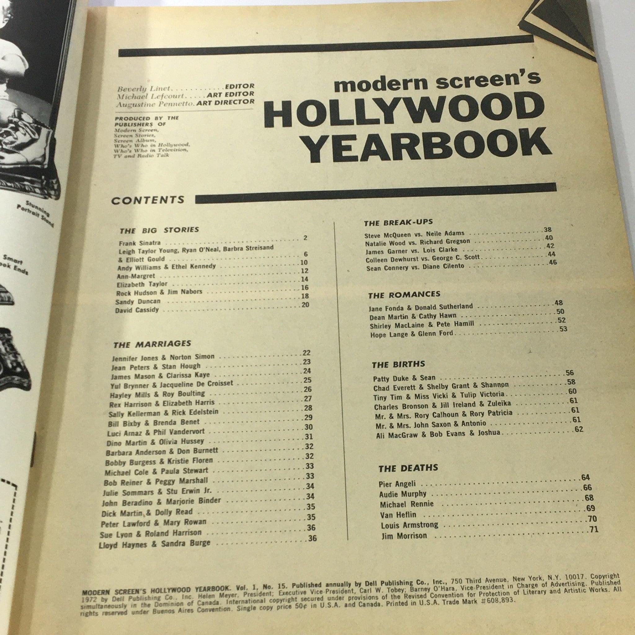 VTG Modern Screen Hollywood Yearbook #15 1972 Liz Taylor & Richard, Newsstand