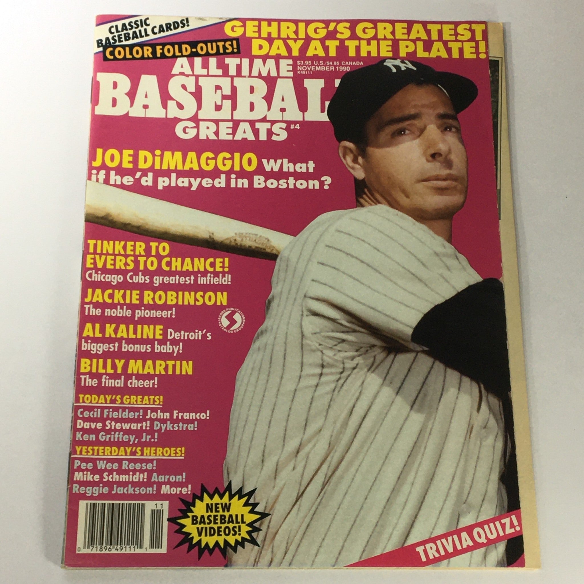 All Time Baseball Greats Magazine November 1990 Joe DiMaggio, Newsstand