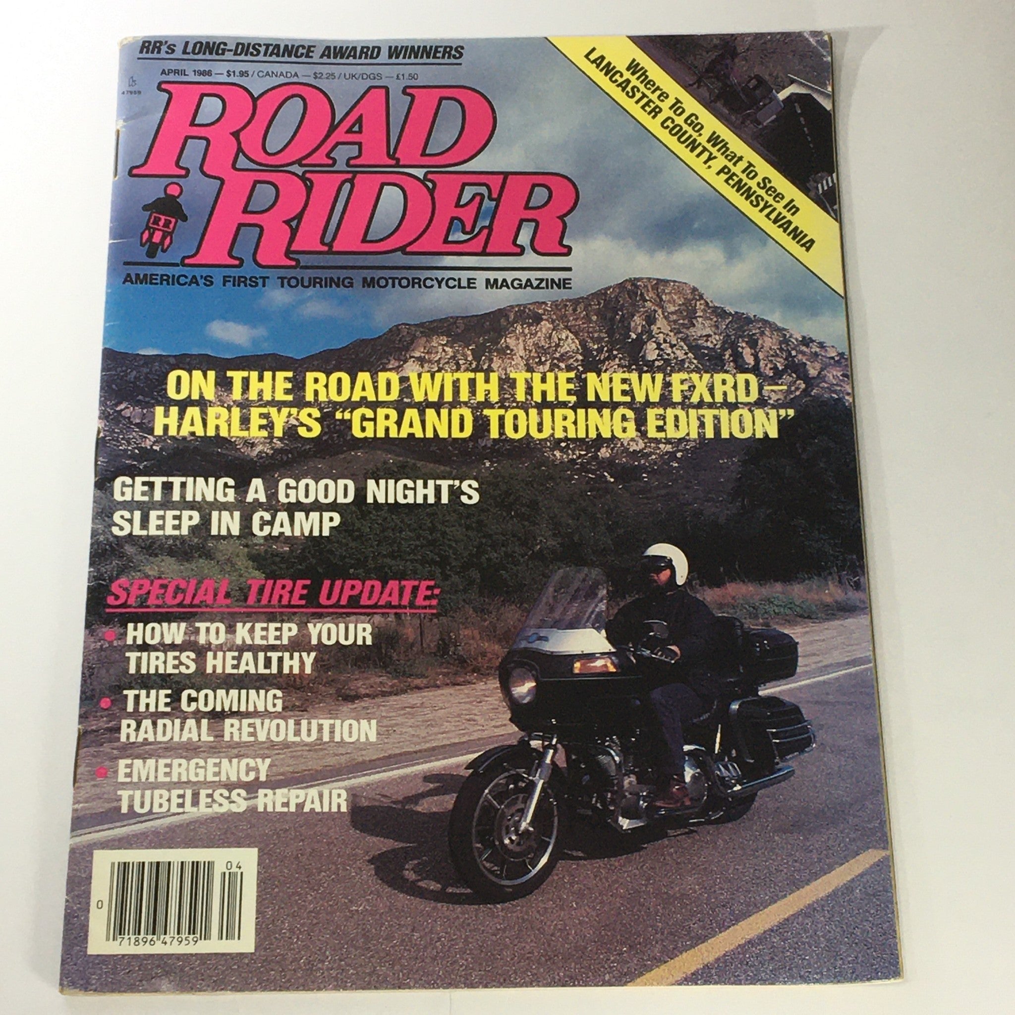 VTG Road Rider Magazine April 1986 FXRD-Harley Grand Touring Edition, Newsstand