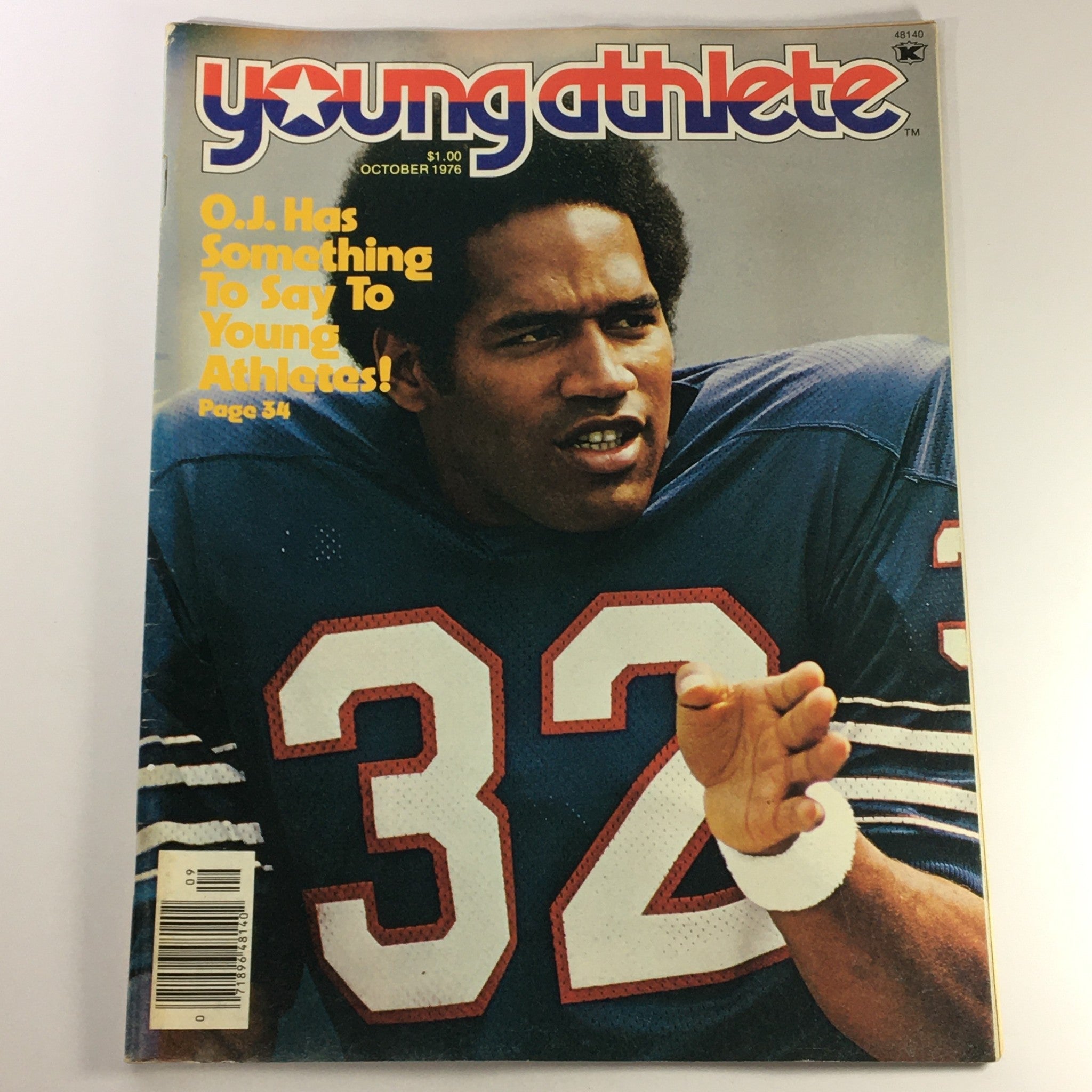 VTG Young Athlete Magazine September October 1976 #7 O. J. Simpson, Newsstand