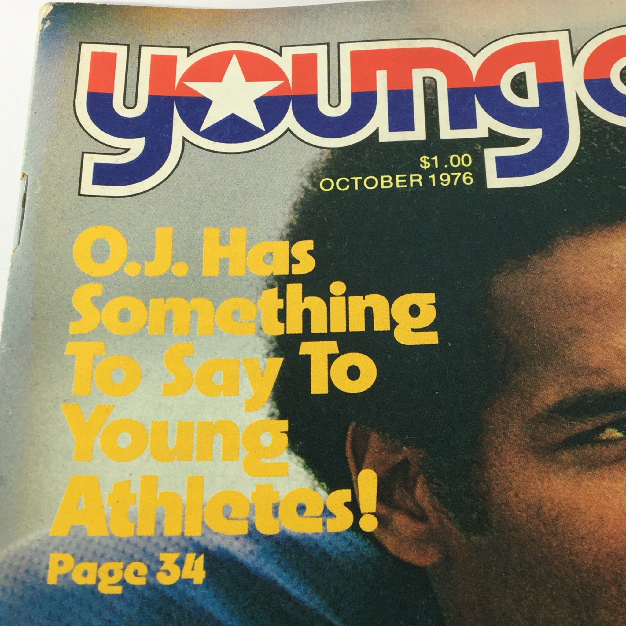 VTG Young Athlete Magazine September October 1976 #7 O. J. Simpson, Newsstand