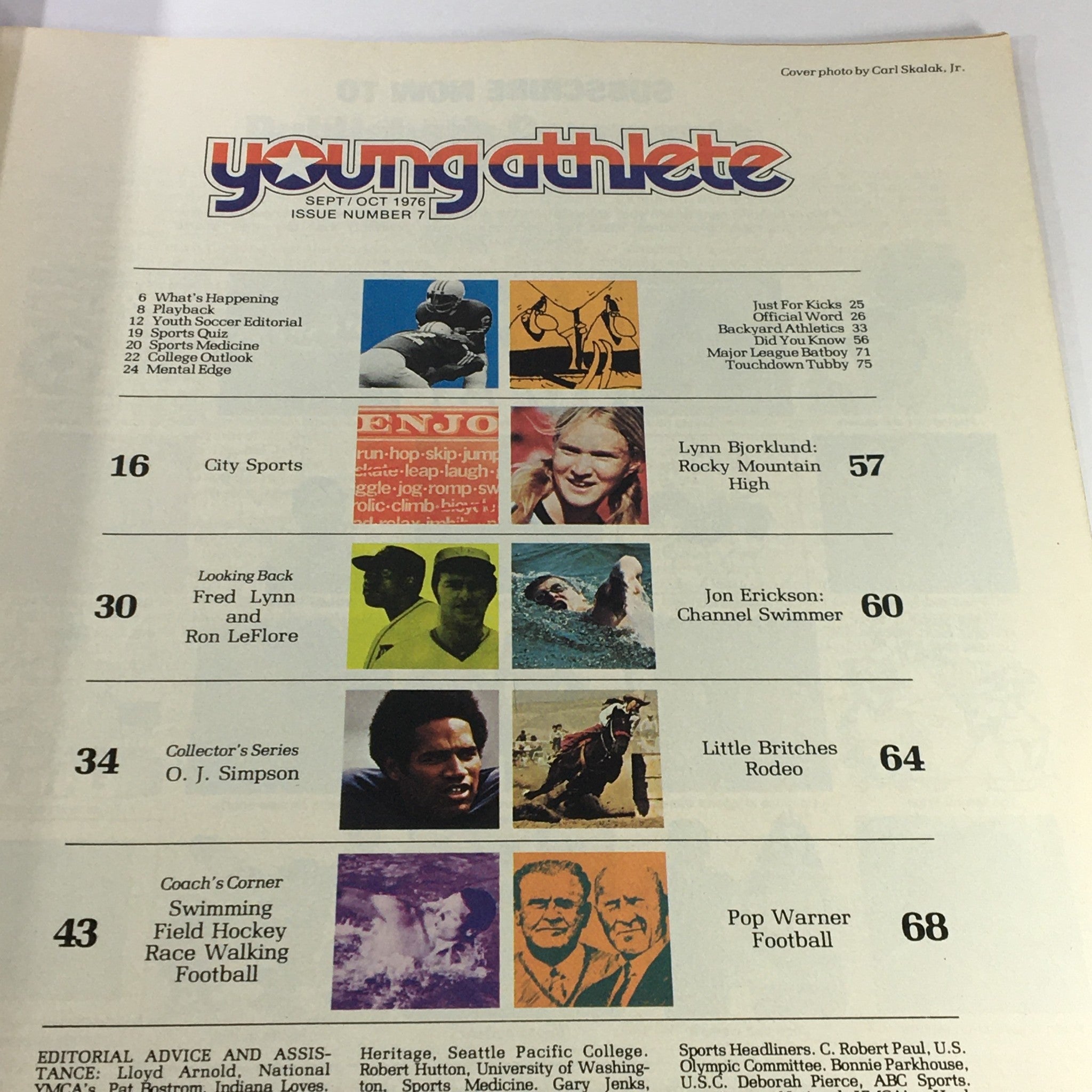 VTG Young Athlete Magazine September October 1976 #7 O. J. Simpson, Newsstand