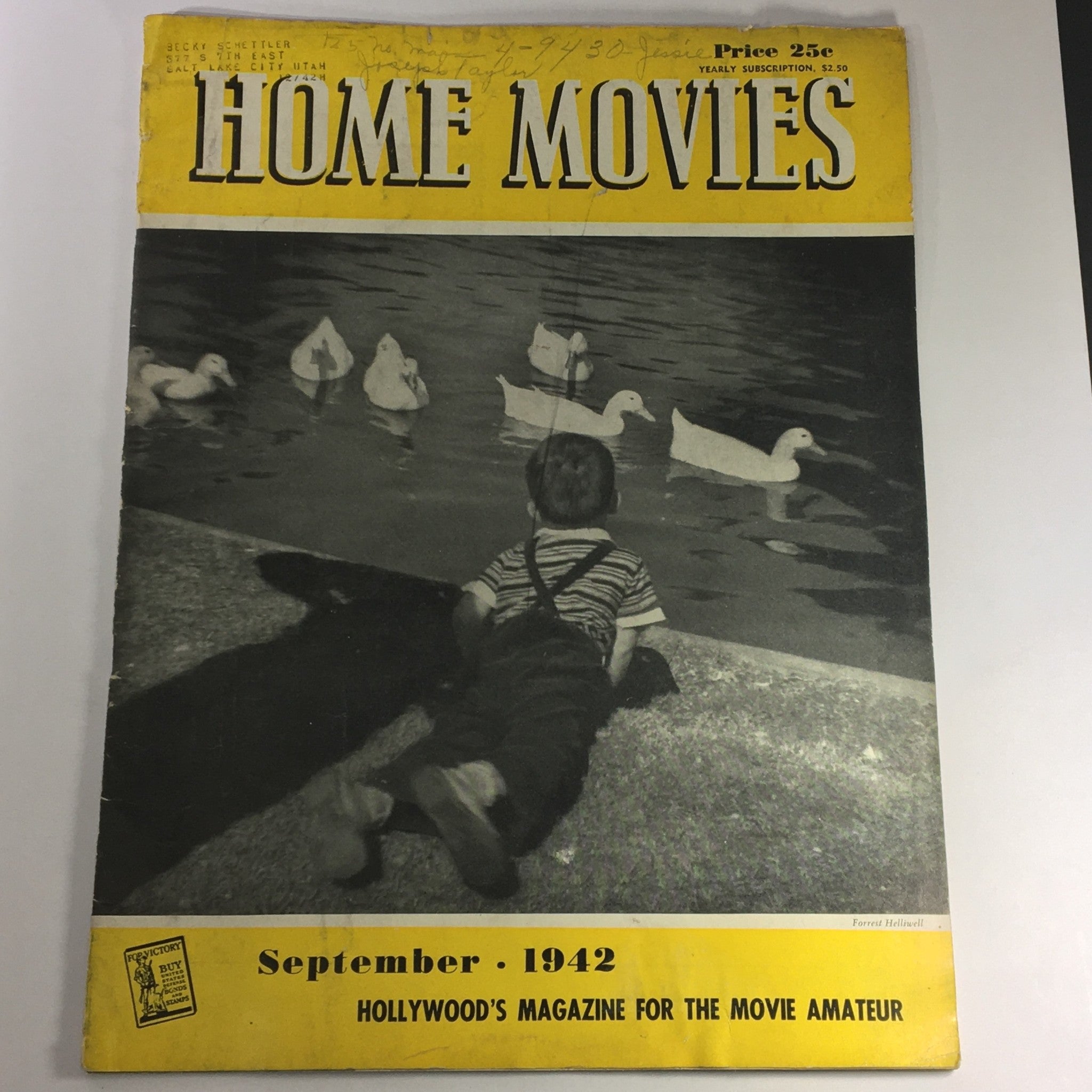 VTG Home Movies Magazine September 1942 #9 Vol 9 Reviews of Amateur Films