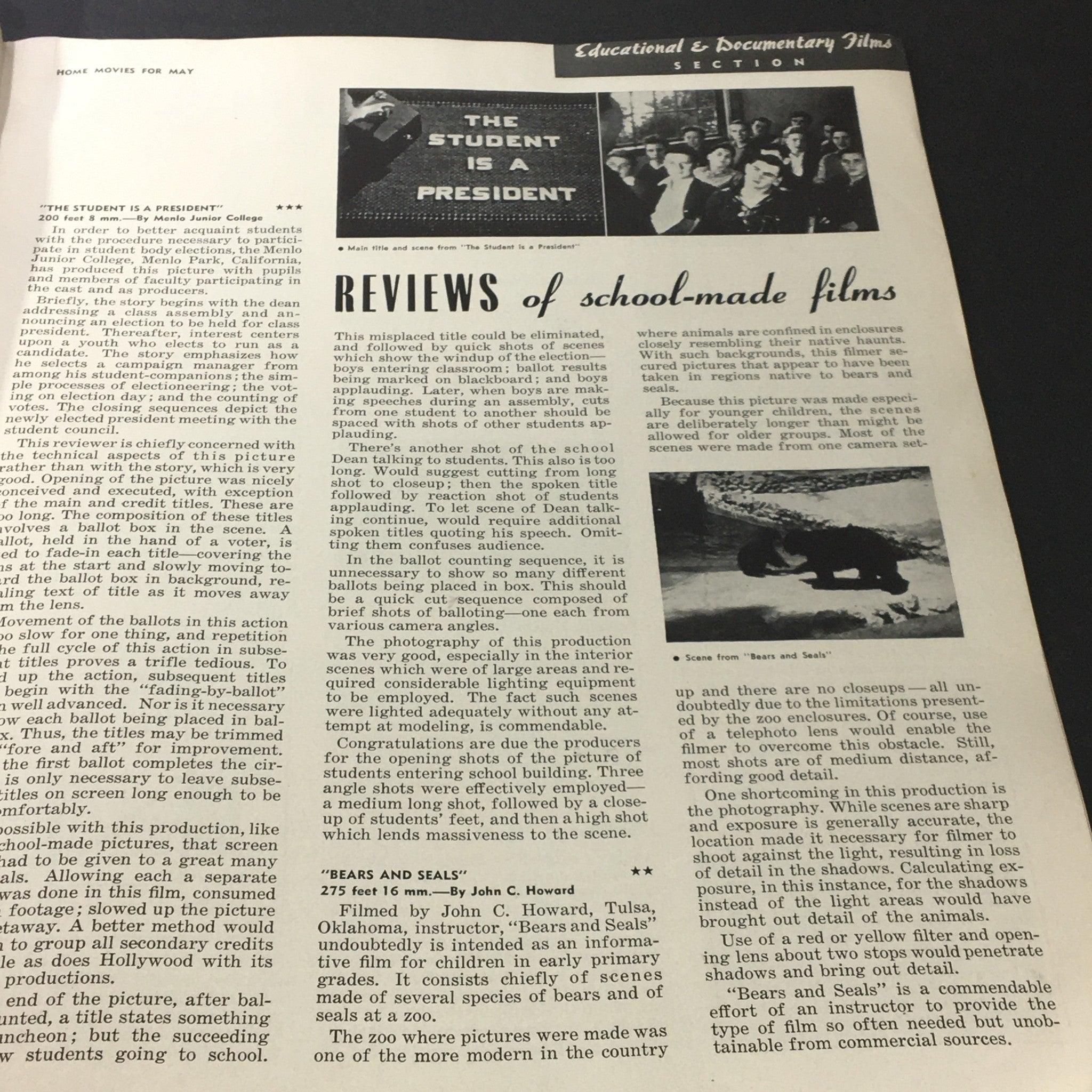 VTG Home Movies Magazine May 1941 #5 Vol 8 The Music for Vacation Movies