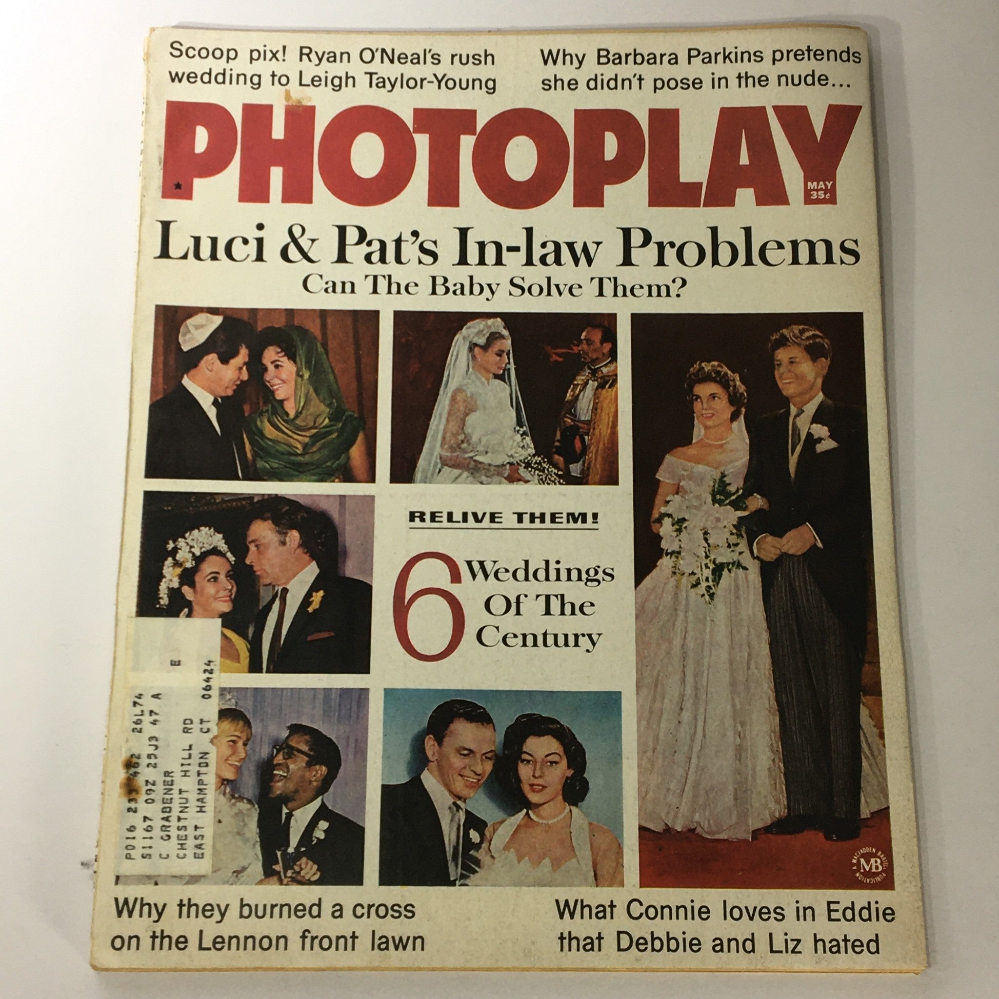 VTG Photoplay Magazine May 1967 Ryan O'Neal, Barbara Parkins, Luci & Pat Problem