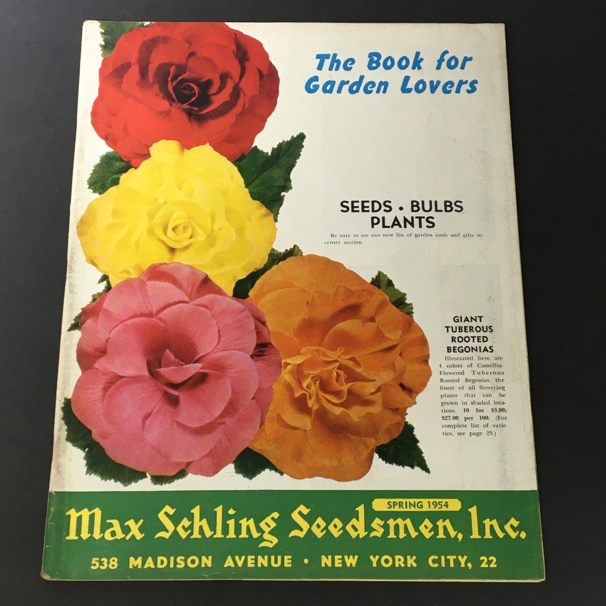 VTG The Book for Garden Lovers Spring 1954 Max Schling Seedmen Incorporation