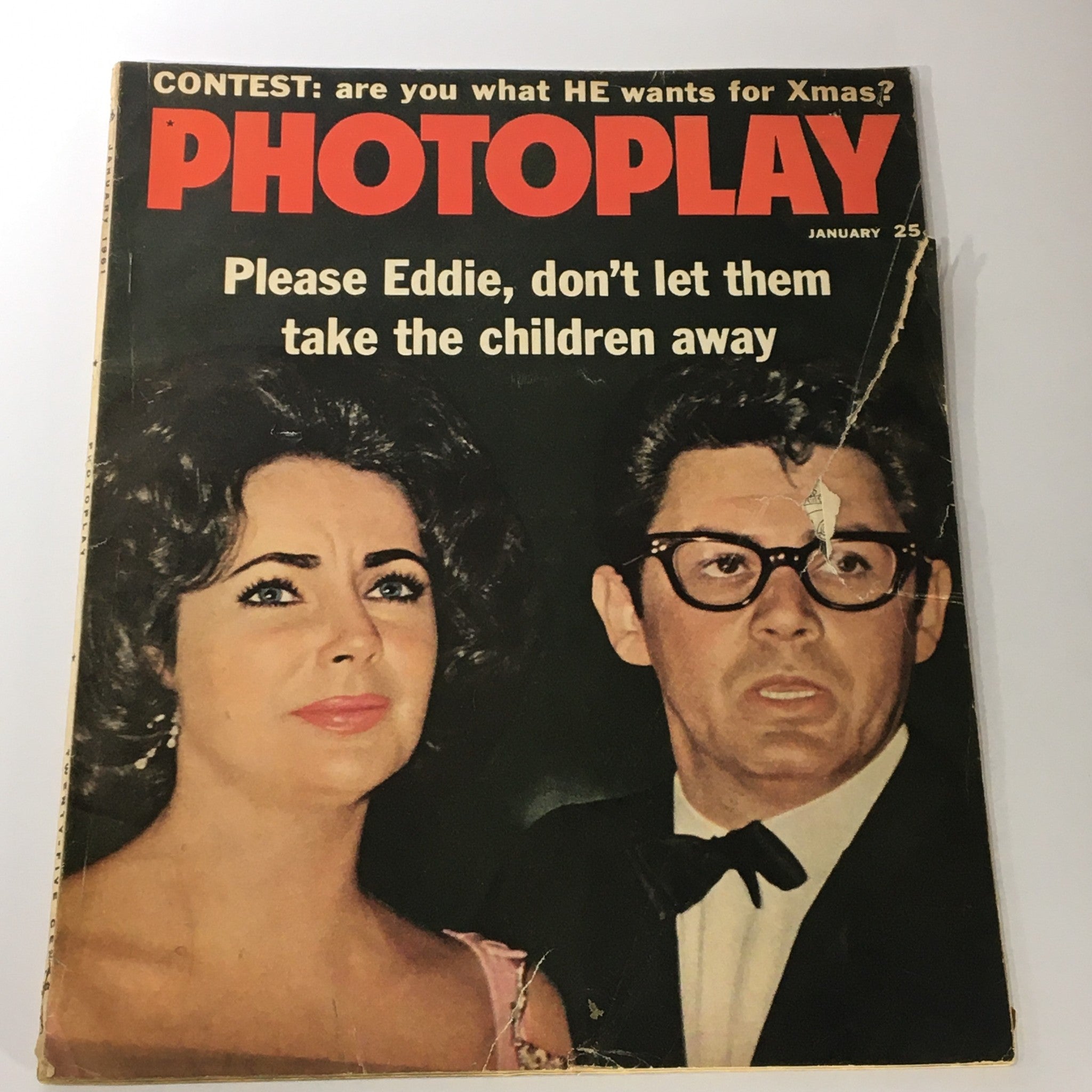 VTG Photoplay Magazine January 1961 Elizabeth Taylor & Eddie Fisher