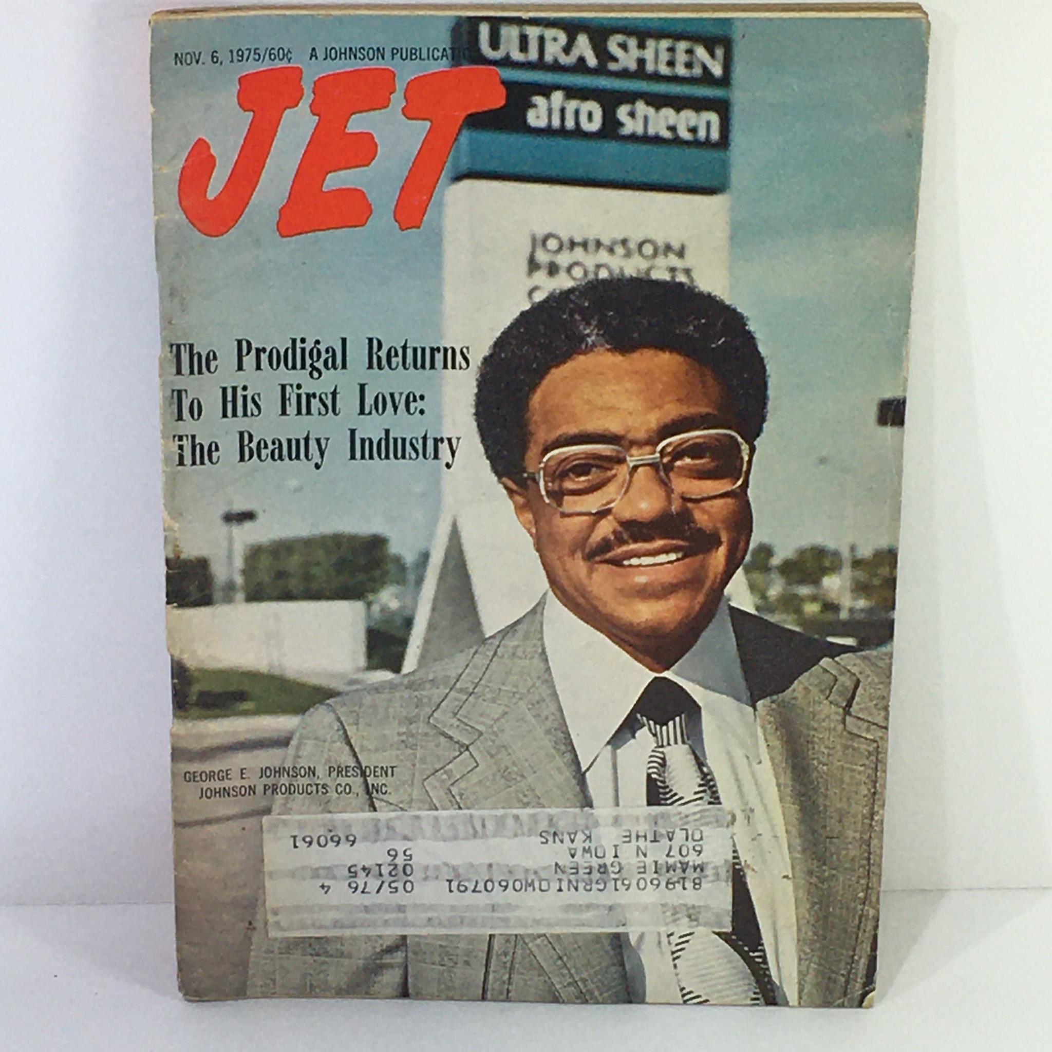 Jet Magazine: Nov 6 75 - The Prodigal Returns To His First Love: Beauty Industry