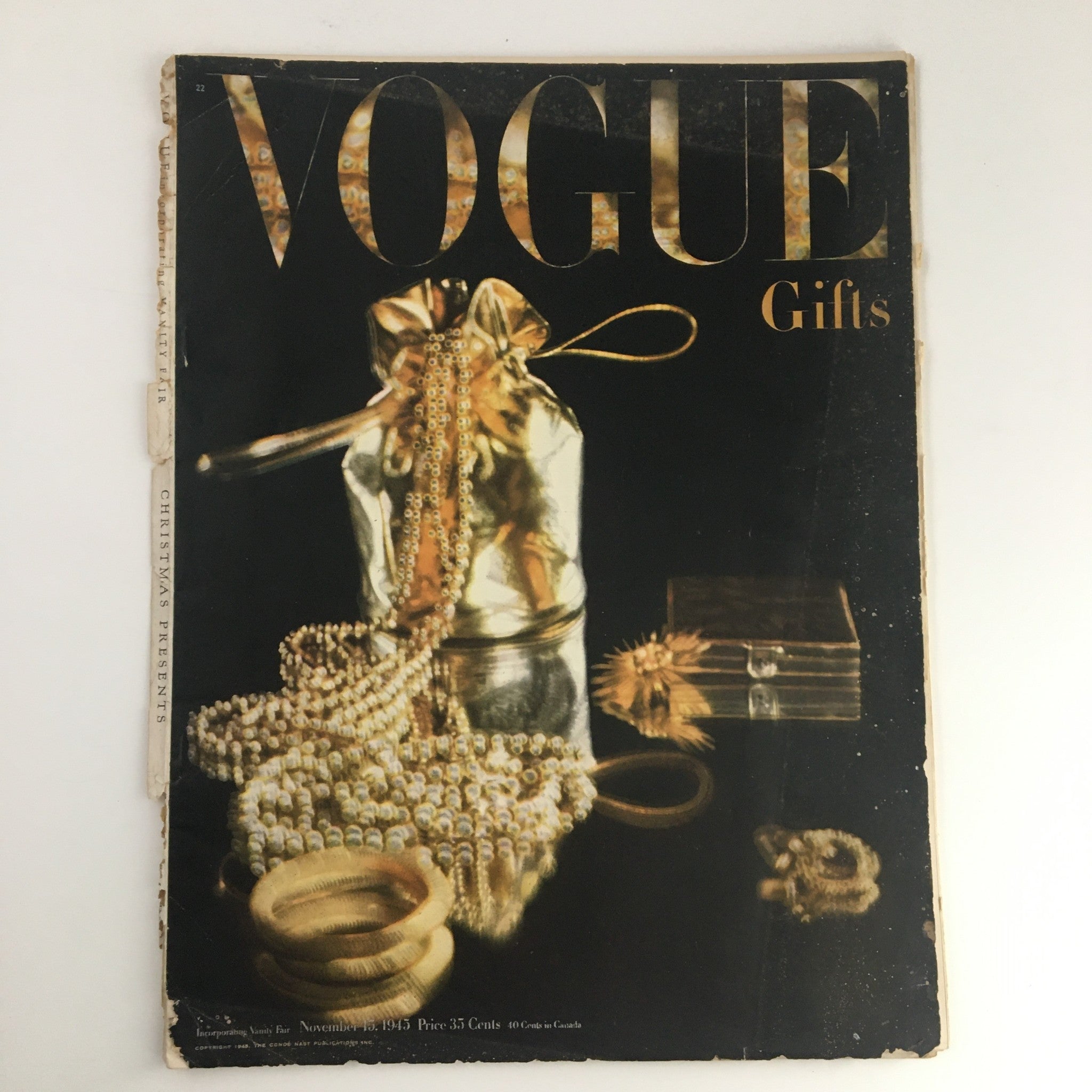 VTG Vogue Gifts Magazine November 15 1945 List of Christmas Presents No Label