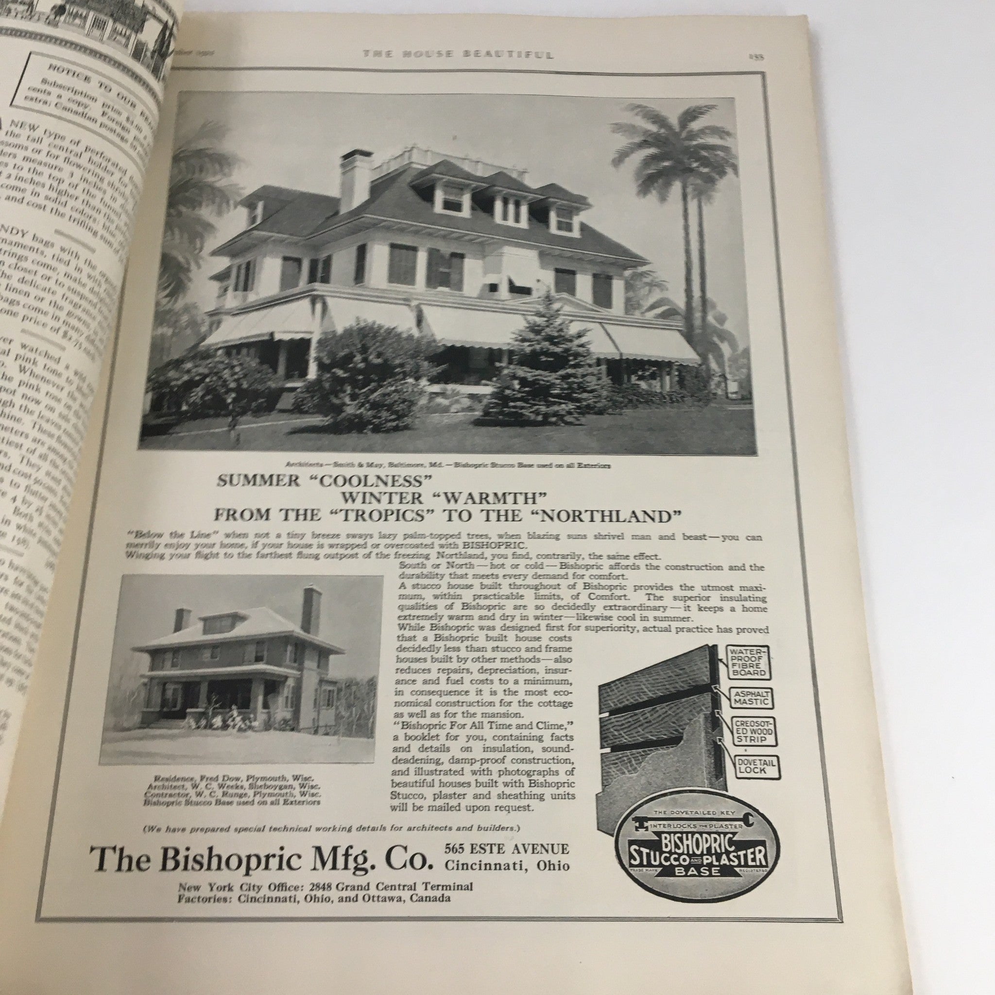 VTG The House Beautiful Magazine September 1921 Tropics to Northland No Label